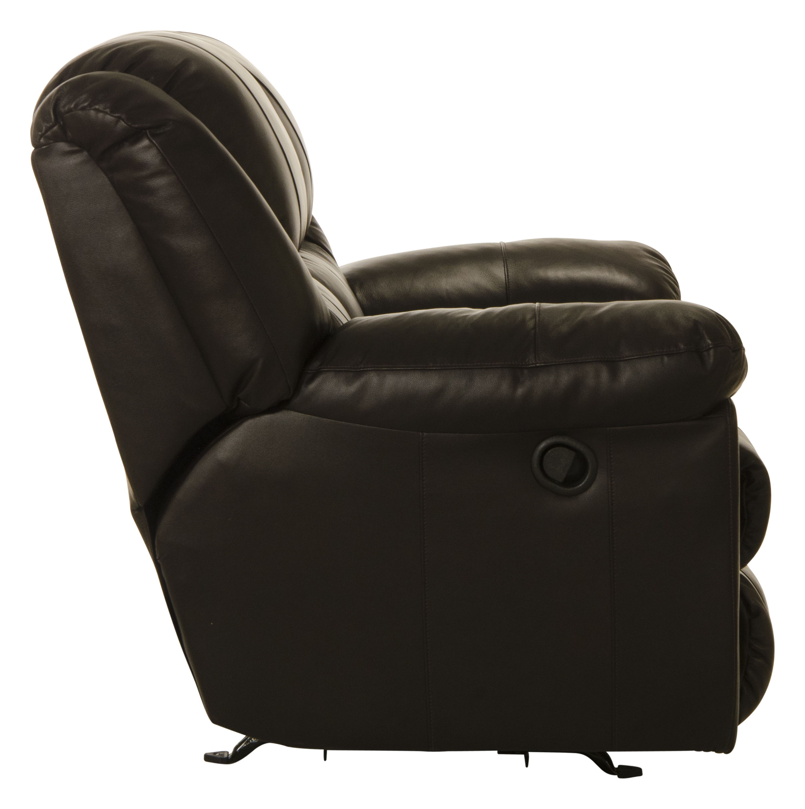 Transformer II - Rocking Reclining Loveseat - Chocolate Top Grain Italian Leather Match