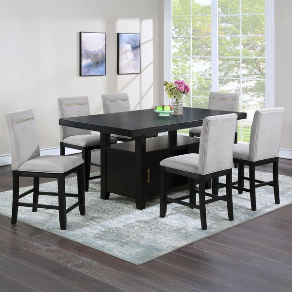 7 Pc · Dining Set Counter Chair