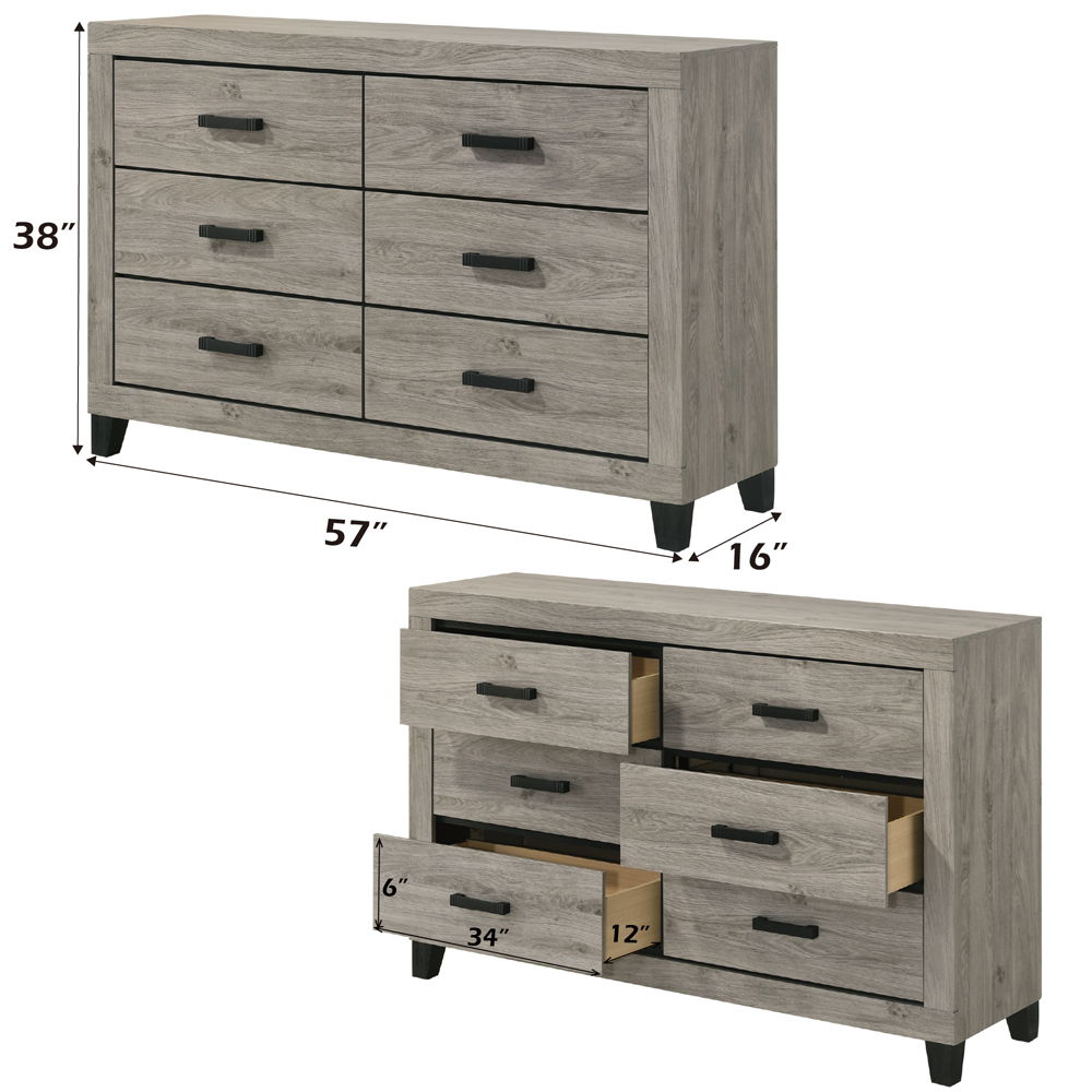 Mari - Dresser - Light Gray Finish, gray, view 4
