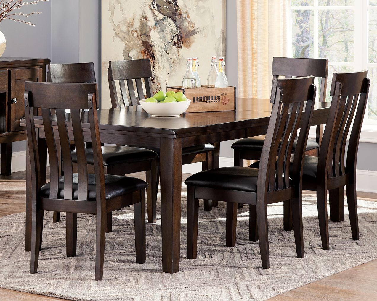 Haddigan - Rectangular Dining Room Extension Table - Dark Brown