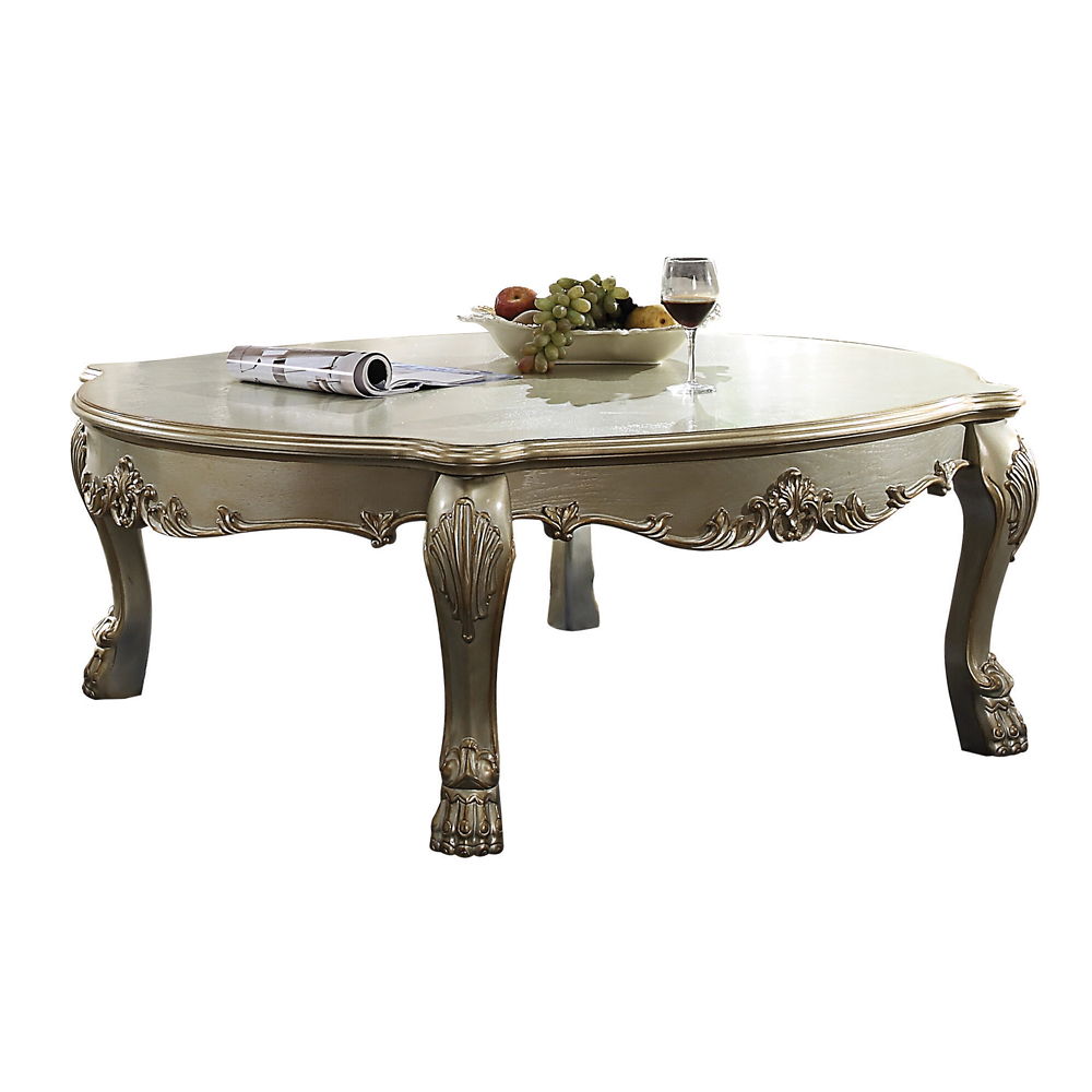 Dresden II - Coffee Table - Gold Patina & Bone, beige