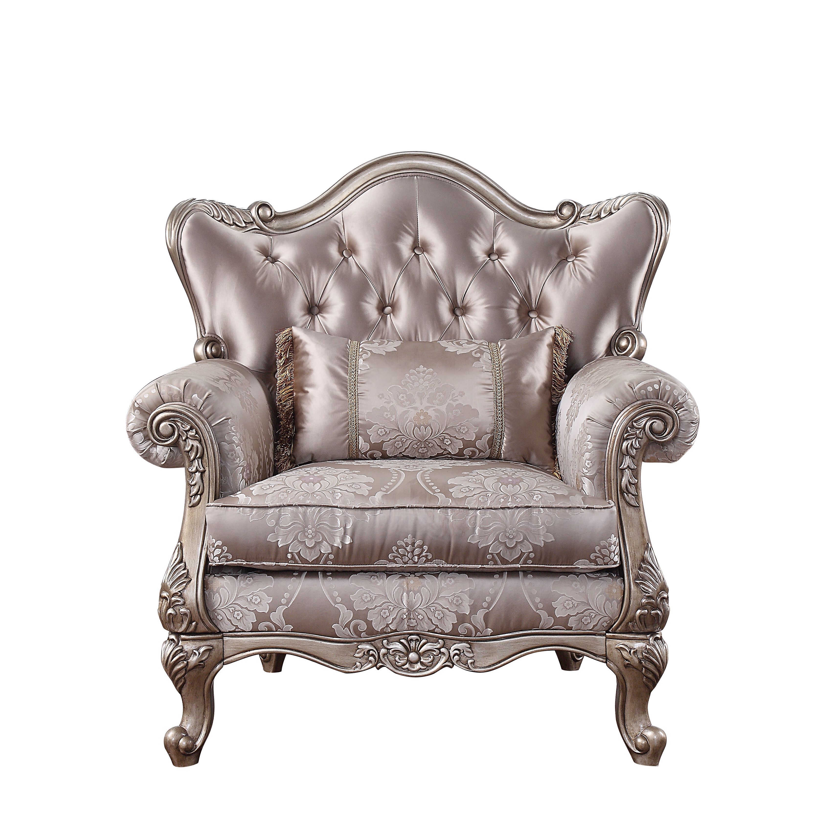 Jayceon - Chair With Pillow - Fabric & Champagne, beige, view 3