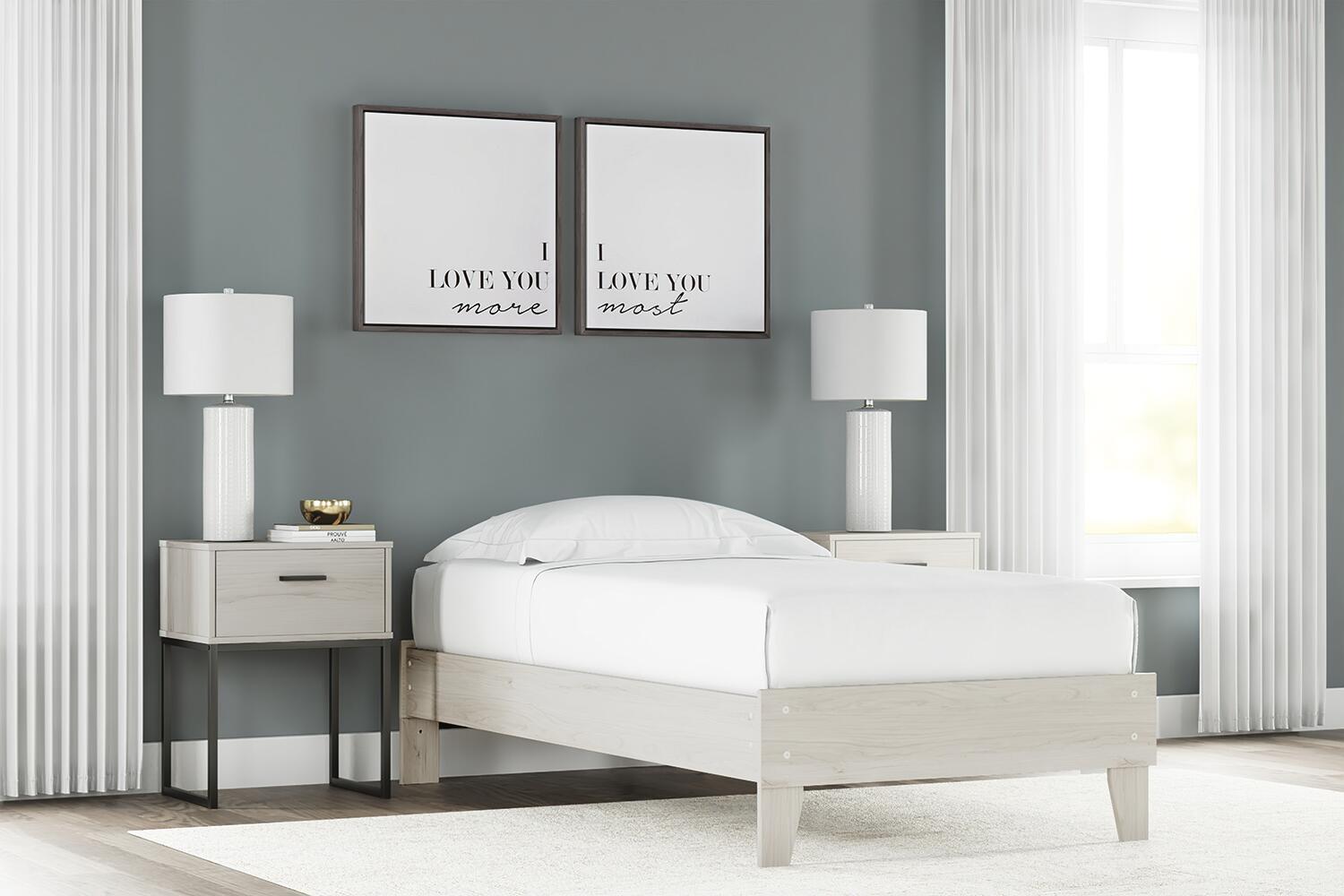 Socalle - Twin Platform Bed - Light Natural