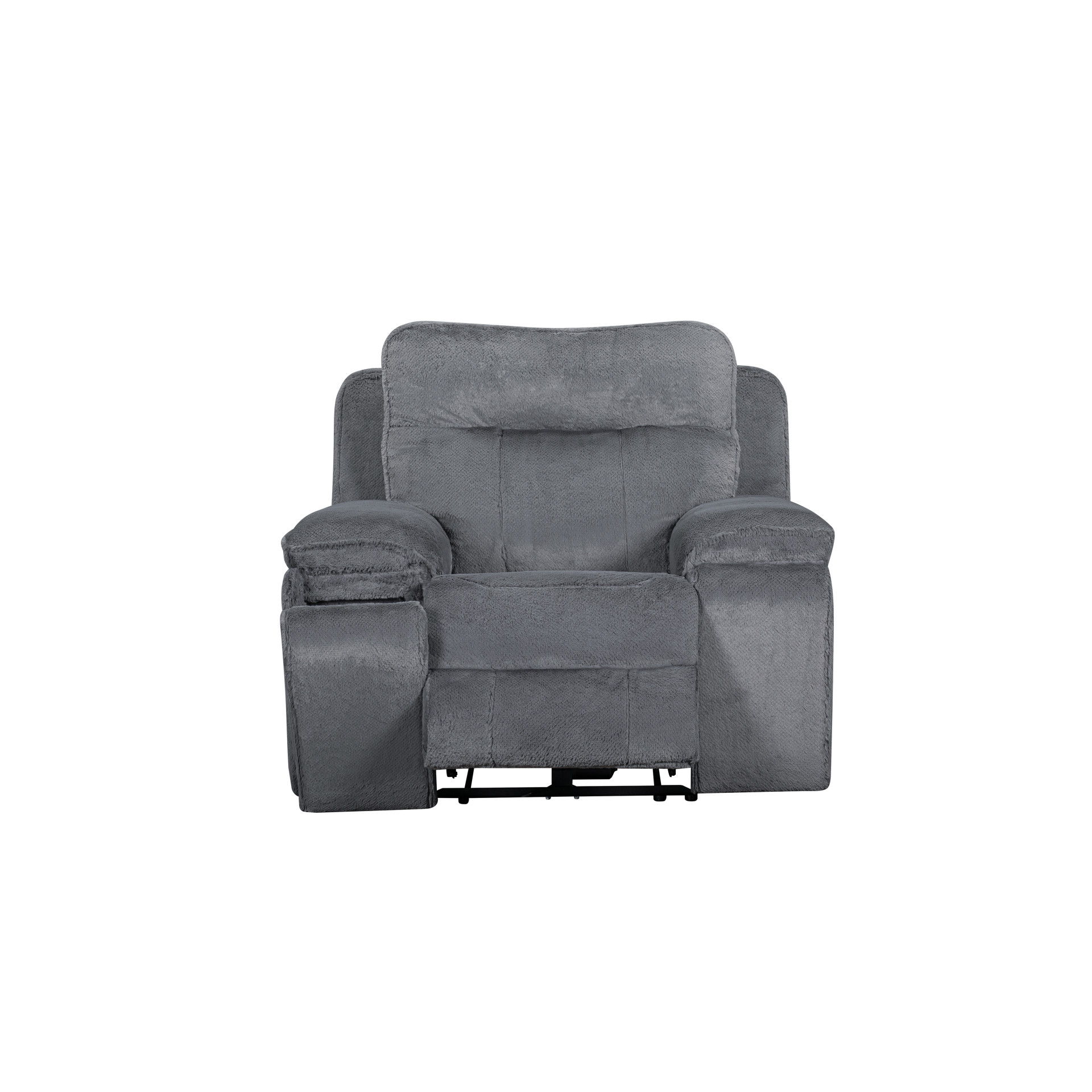Teddy - Recliner With Power Headrest & Footrest - Gray, dark gray, view 4
