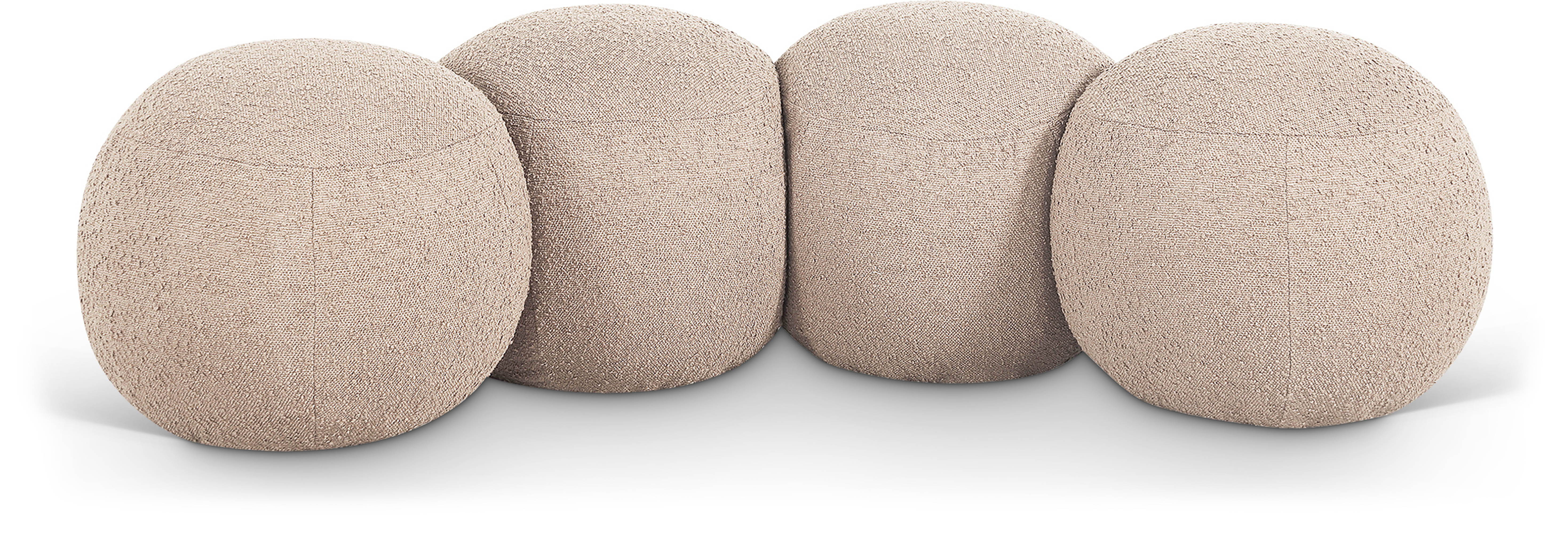 Apollo - 65" Boucle Fabric Bench - Beige