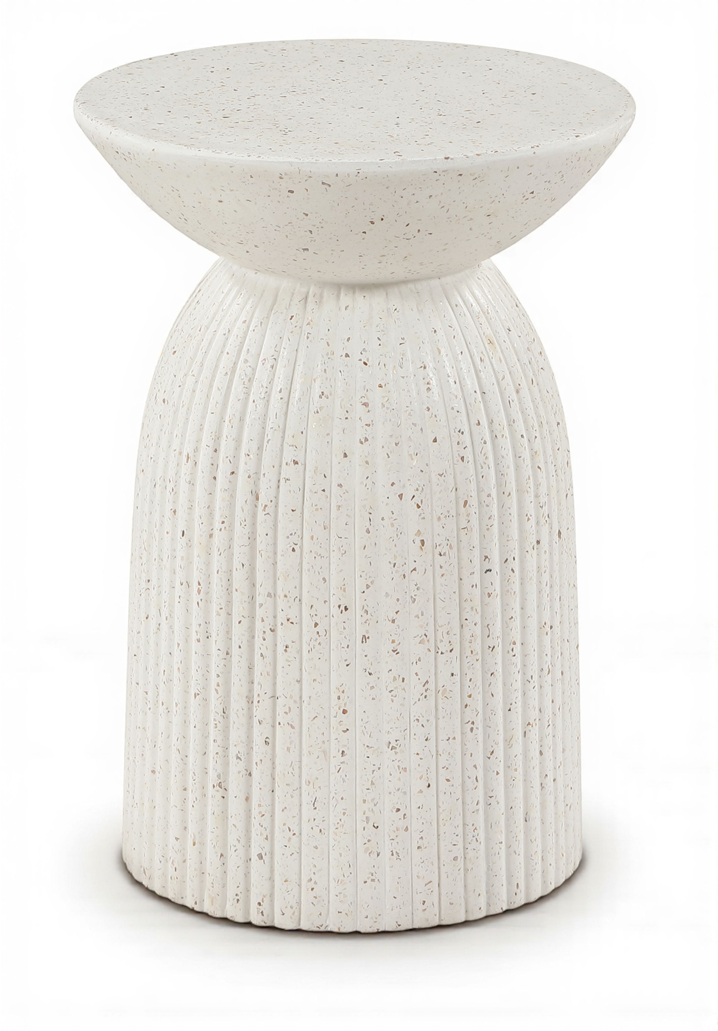 Opani - Concrete End Table - Terrazzo