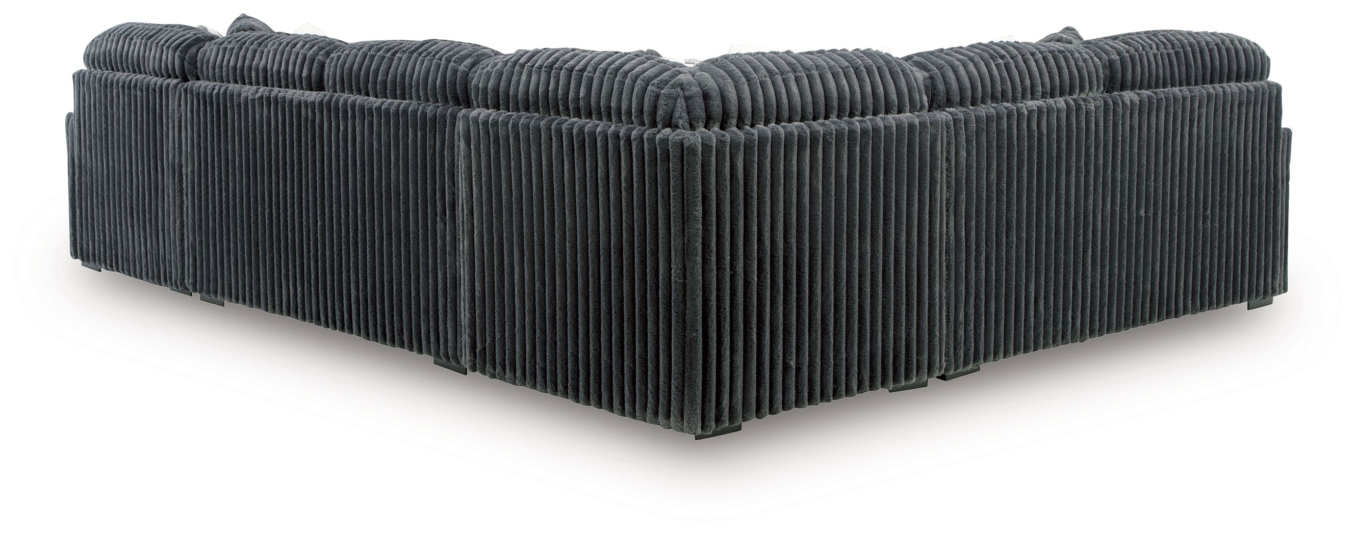 Ashley Furniture Midnight-Madness - 4-Piece Sectional With RAF Corner Chaise - Gunmetal - Image 4