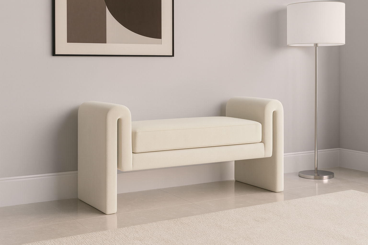 Sloan - Bench - Cream