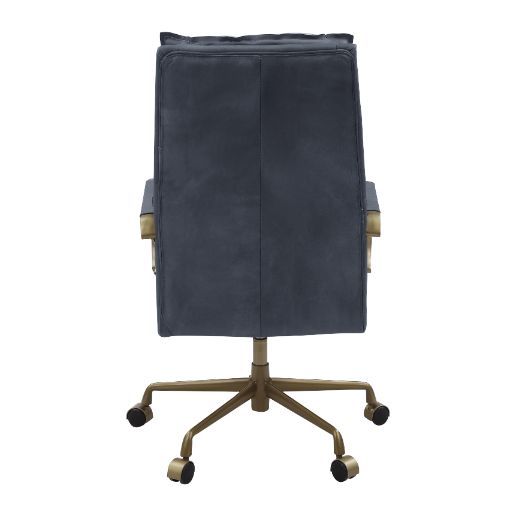 Tinzud - Office Chair - Gray Leather, dark gray, view 2