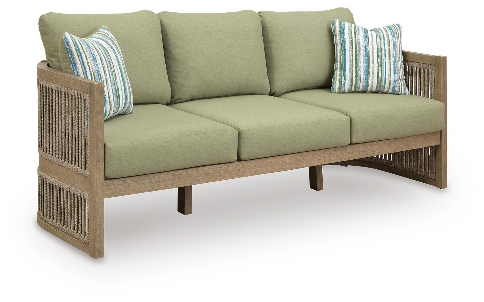 Serena Shores – Sofa With Cushion – Beige / Green