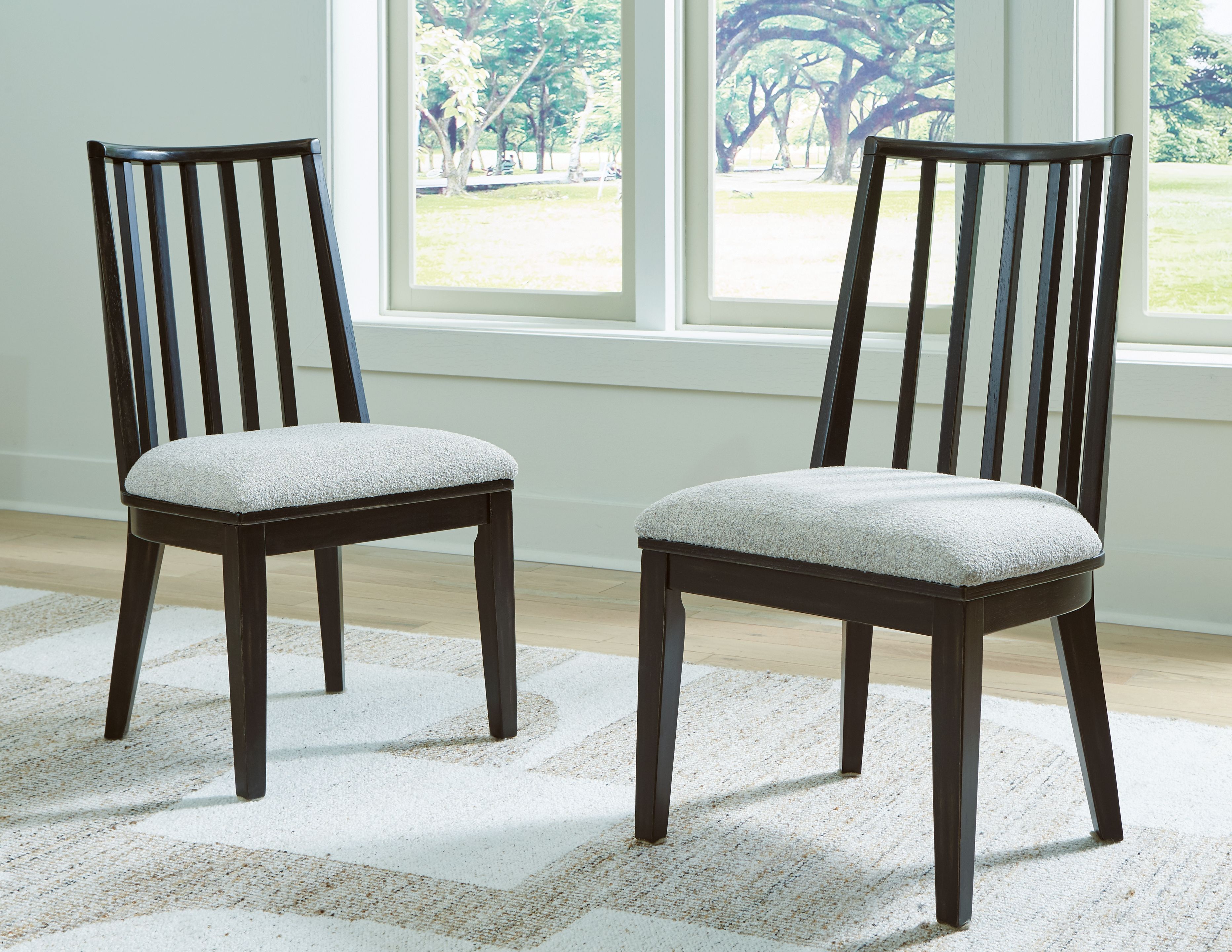 Ashley Furniture Galliden - Dining Upholstered Side Chair (Set of 2) - Black - Image 2