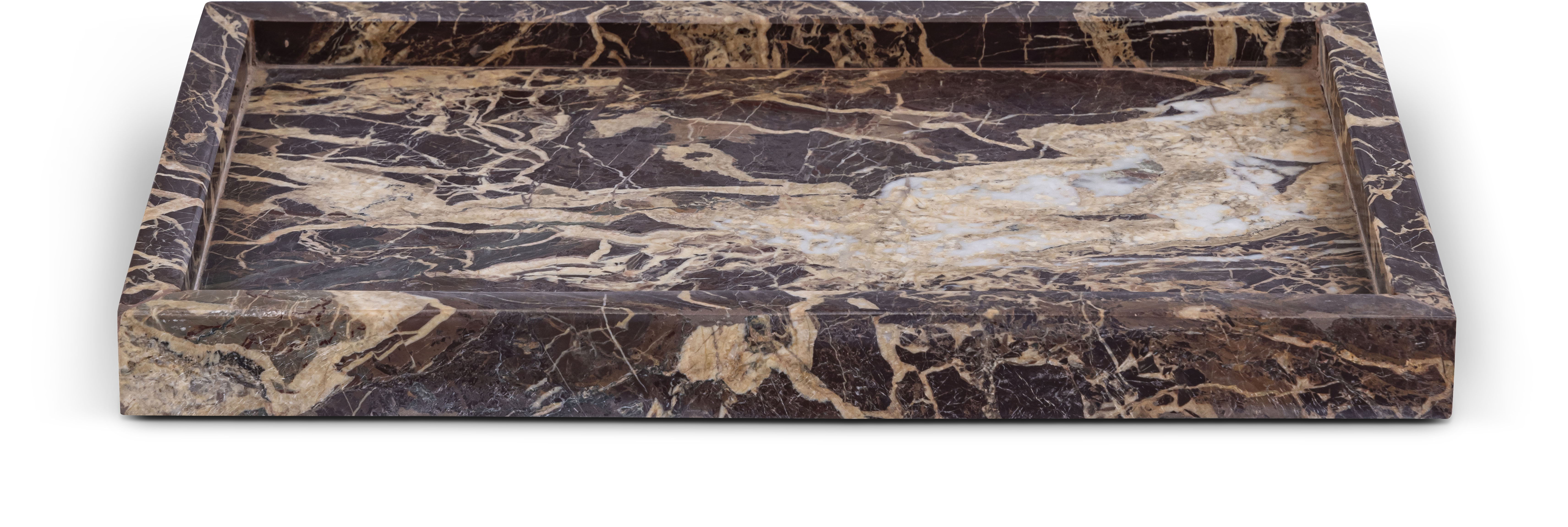 Barletta - Marble Rectangular Tray - Cherry