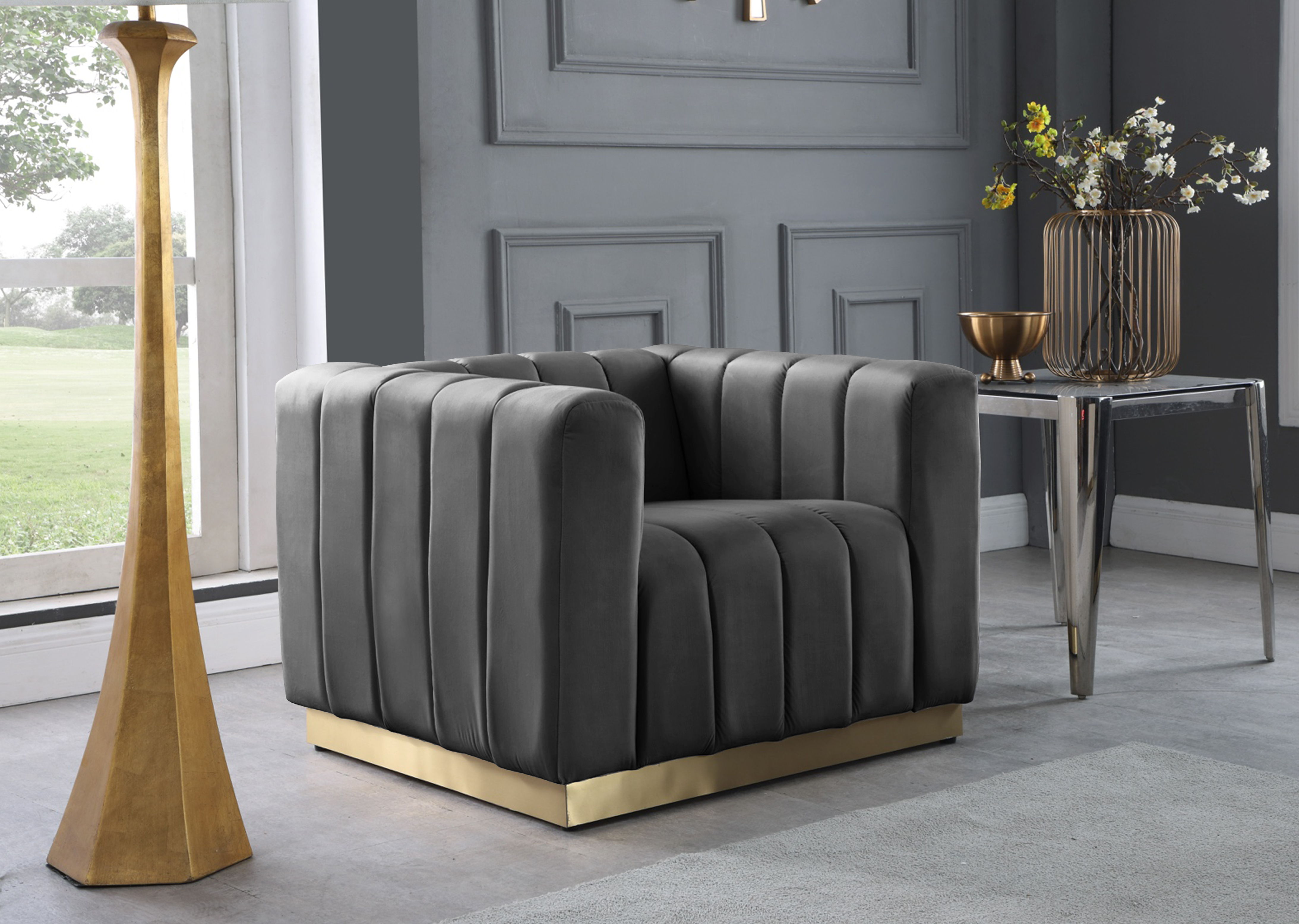 Marlon - Chair - Gray
