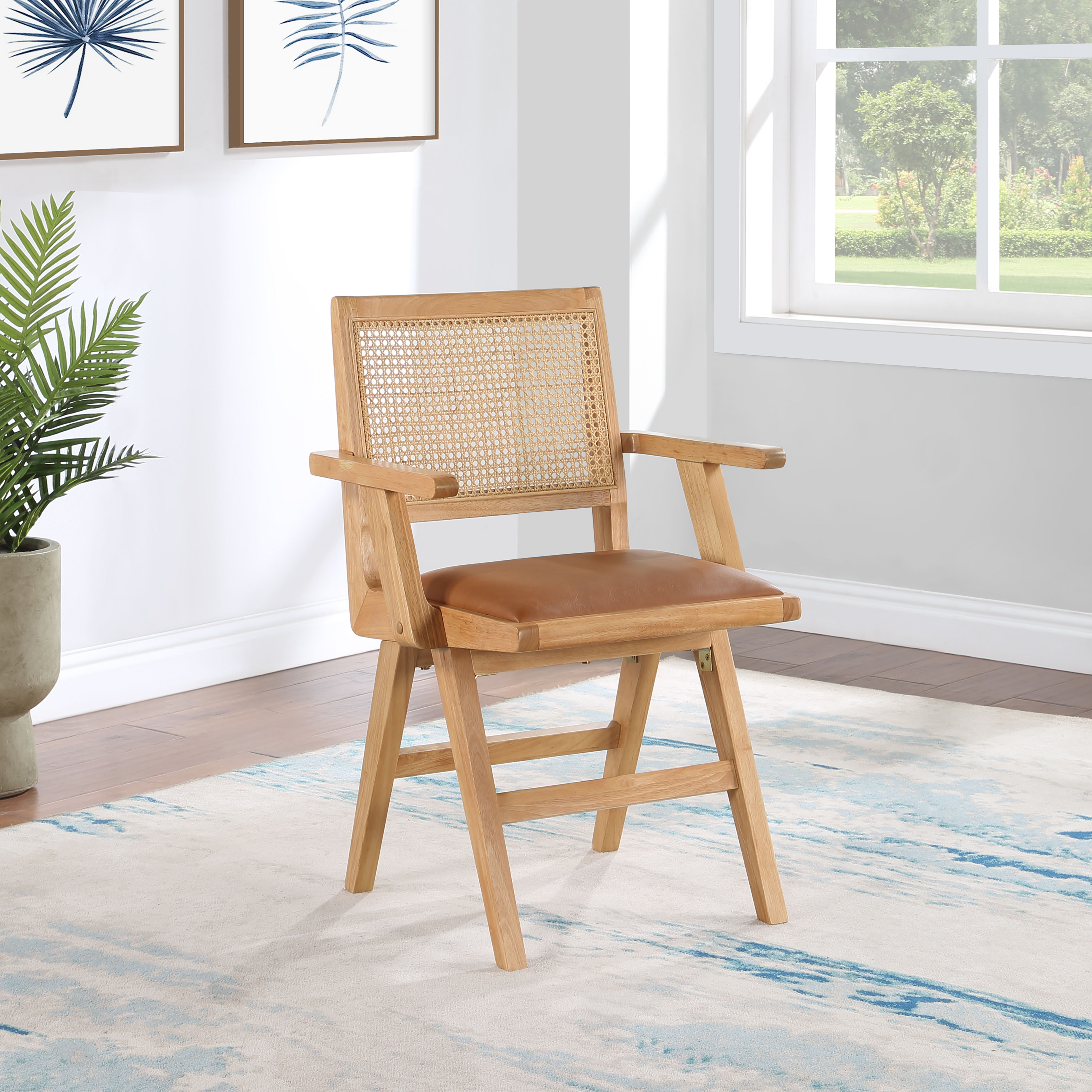 Abby - Dining Arm Chair (Set of 2) - Cognac
