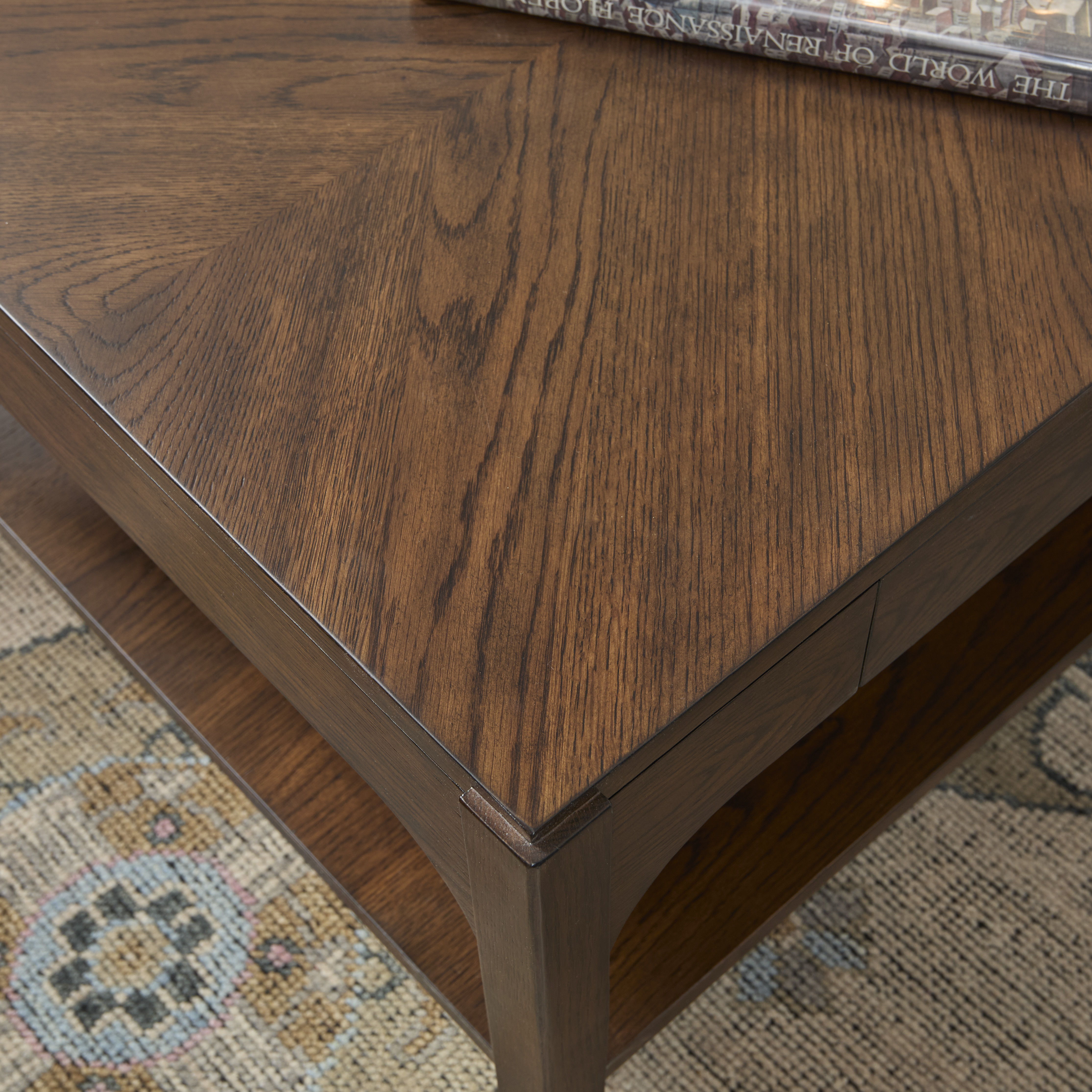 Sylvie - Rectangular Coffee Table - Dark Brown, dark brown, view 6