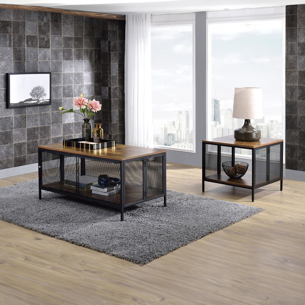 Winam - Coffee Table - Antique Oak & Black, light brown, view 6