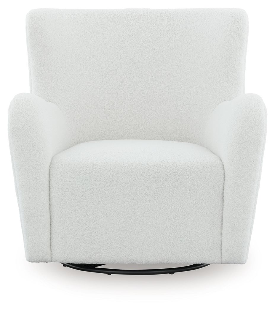 Ashley Furniture Rowenburg - Swivel Glider Accent Chair - Cream - Image 3