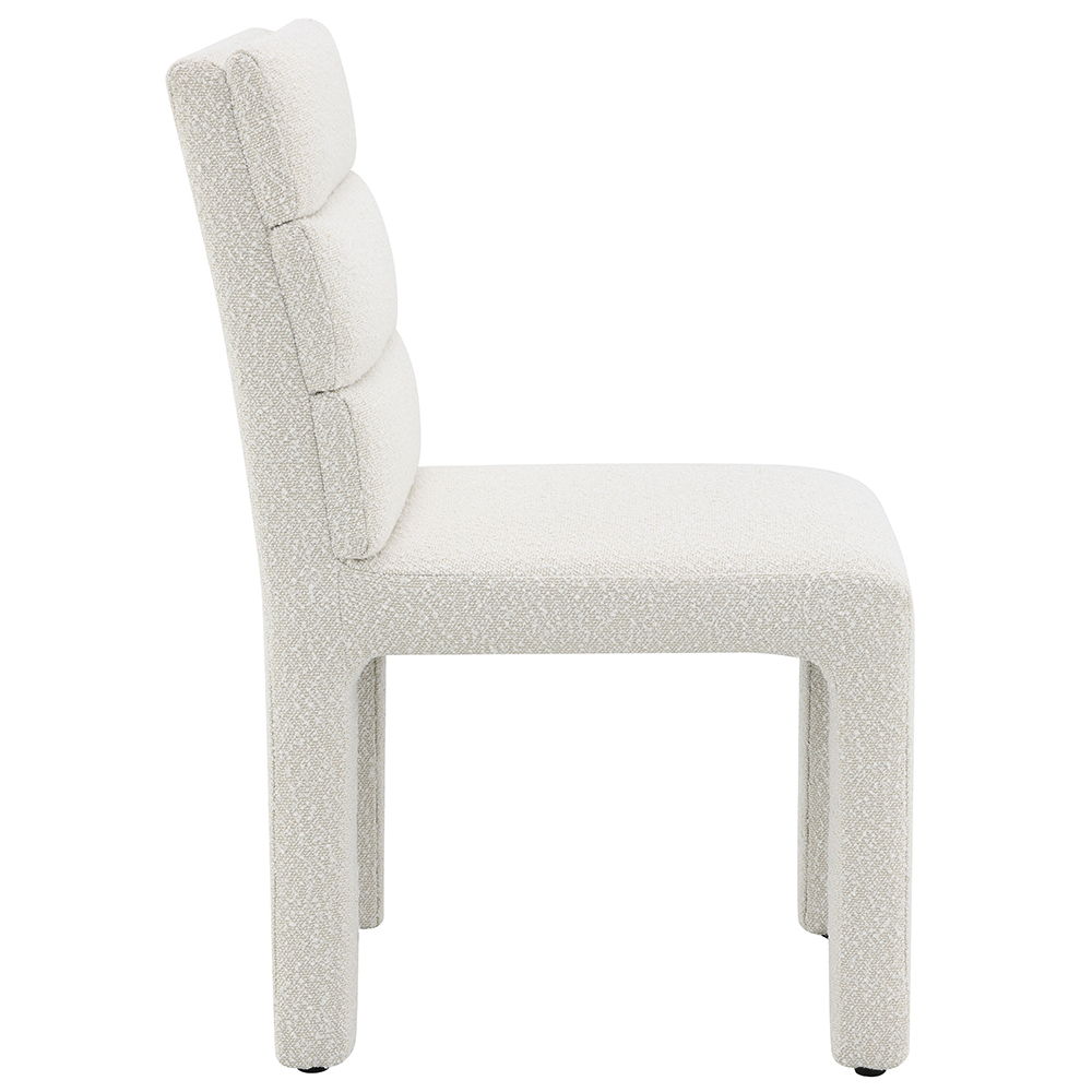 Hettie - Side Chair (Set of 2) - Beige Boucle, white, view 3