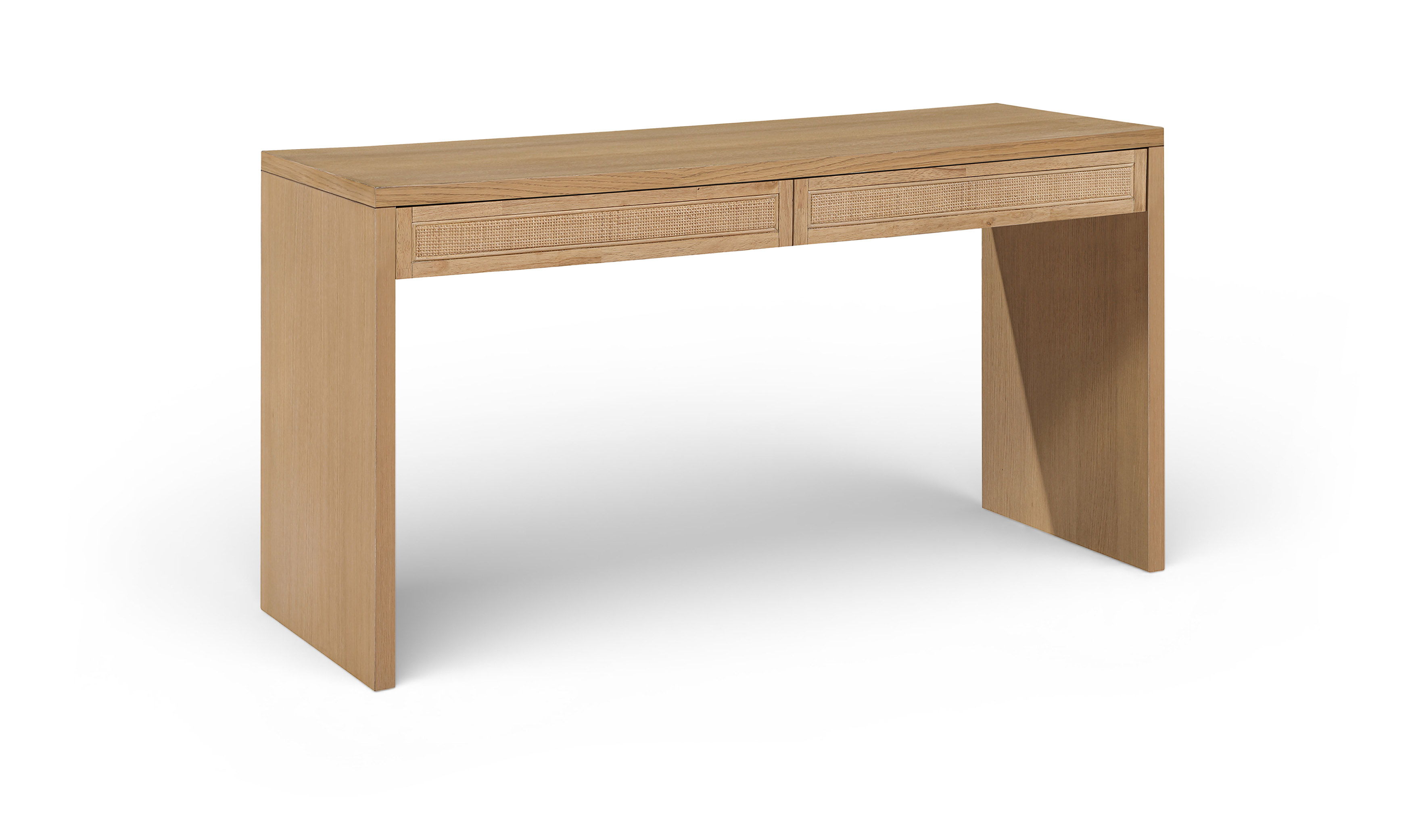 Avro - Solid Wood And Oak Veneer Desk - Natural