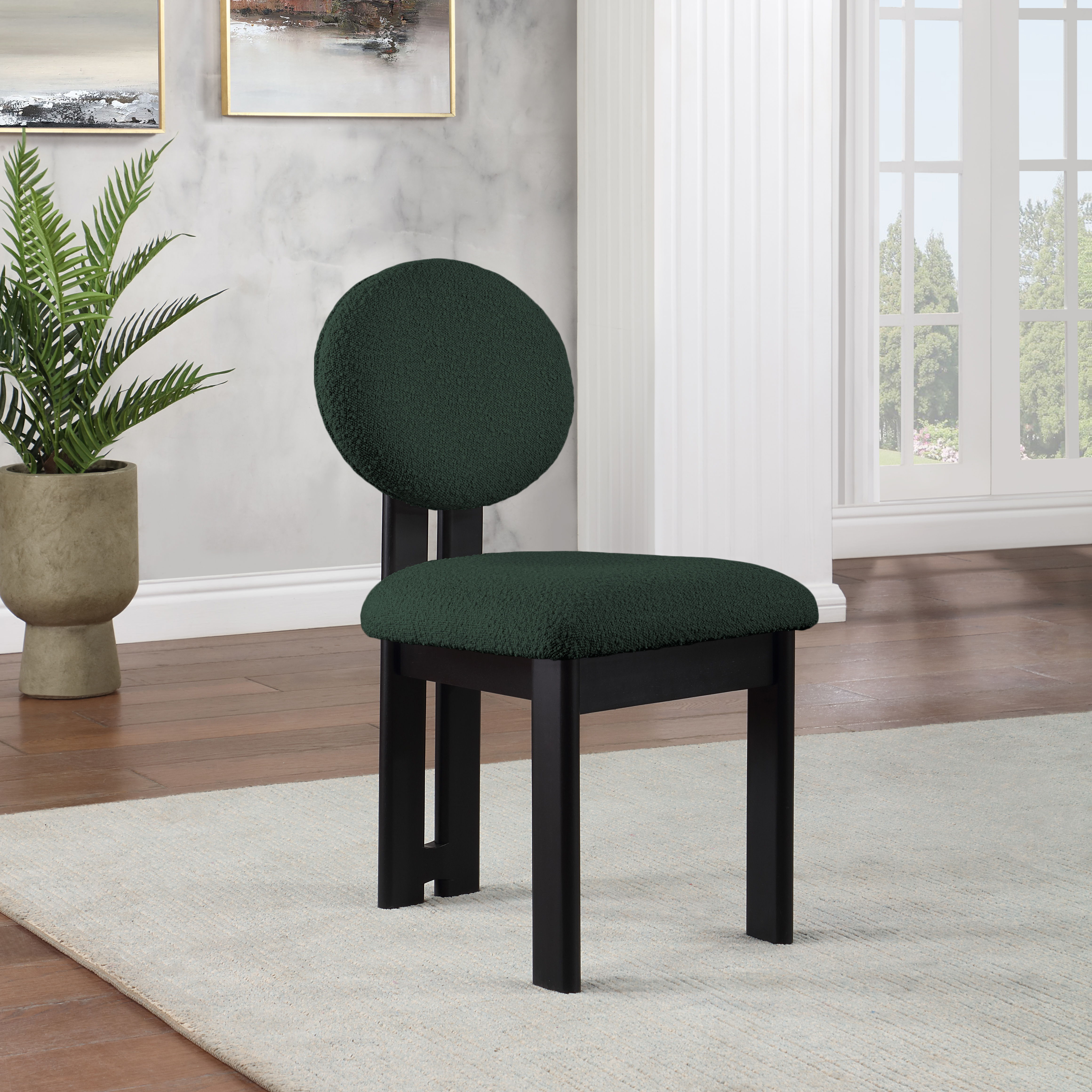 Napa - Dining Chair With Black Legs (Set of 2) - Green