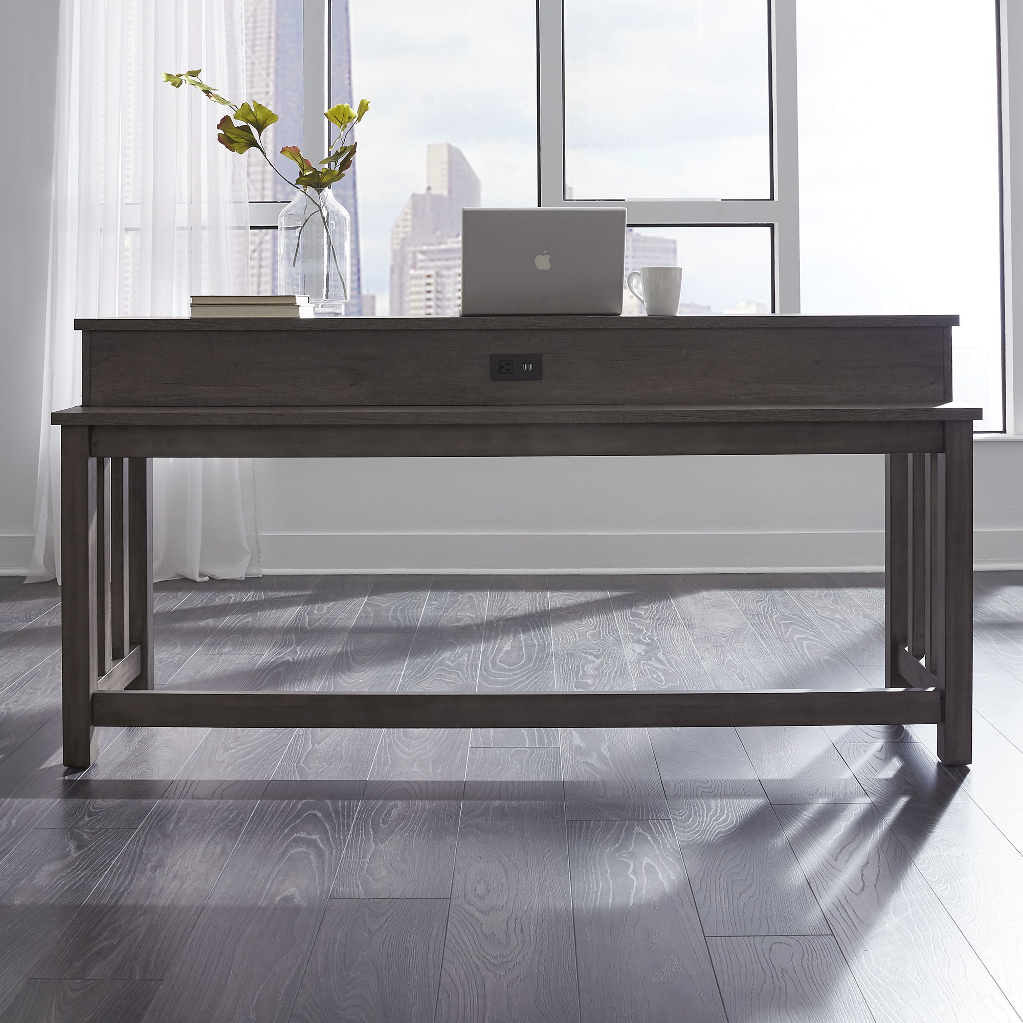 Liberty Furniture Tanners Creek - Console Bar Table - Dark Gray
