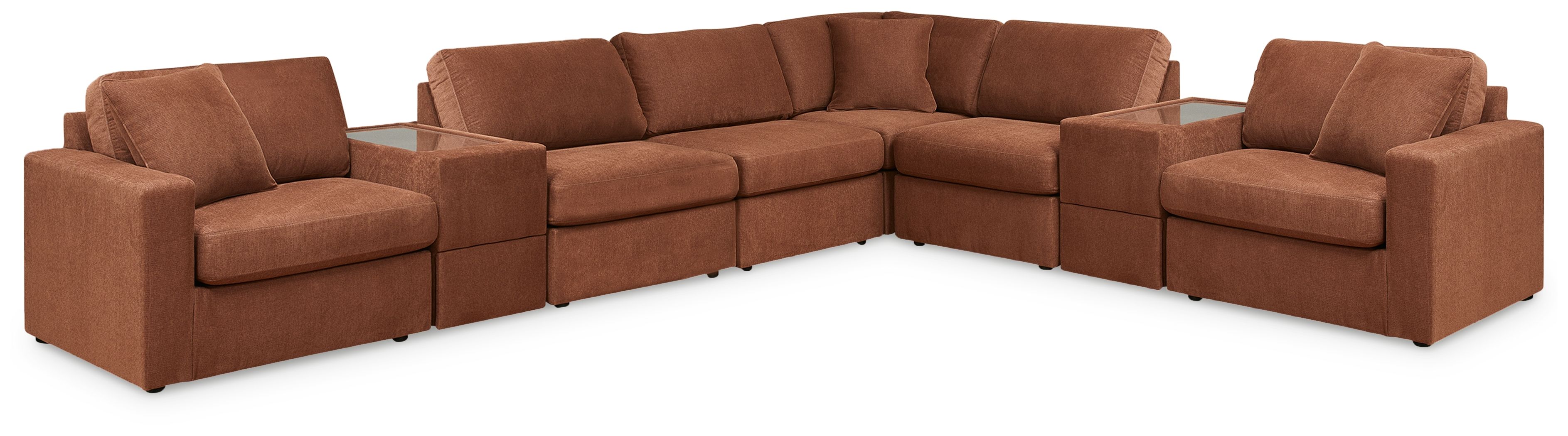 8 Pc · Sectional  With 2 Storage Consoles