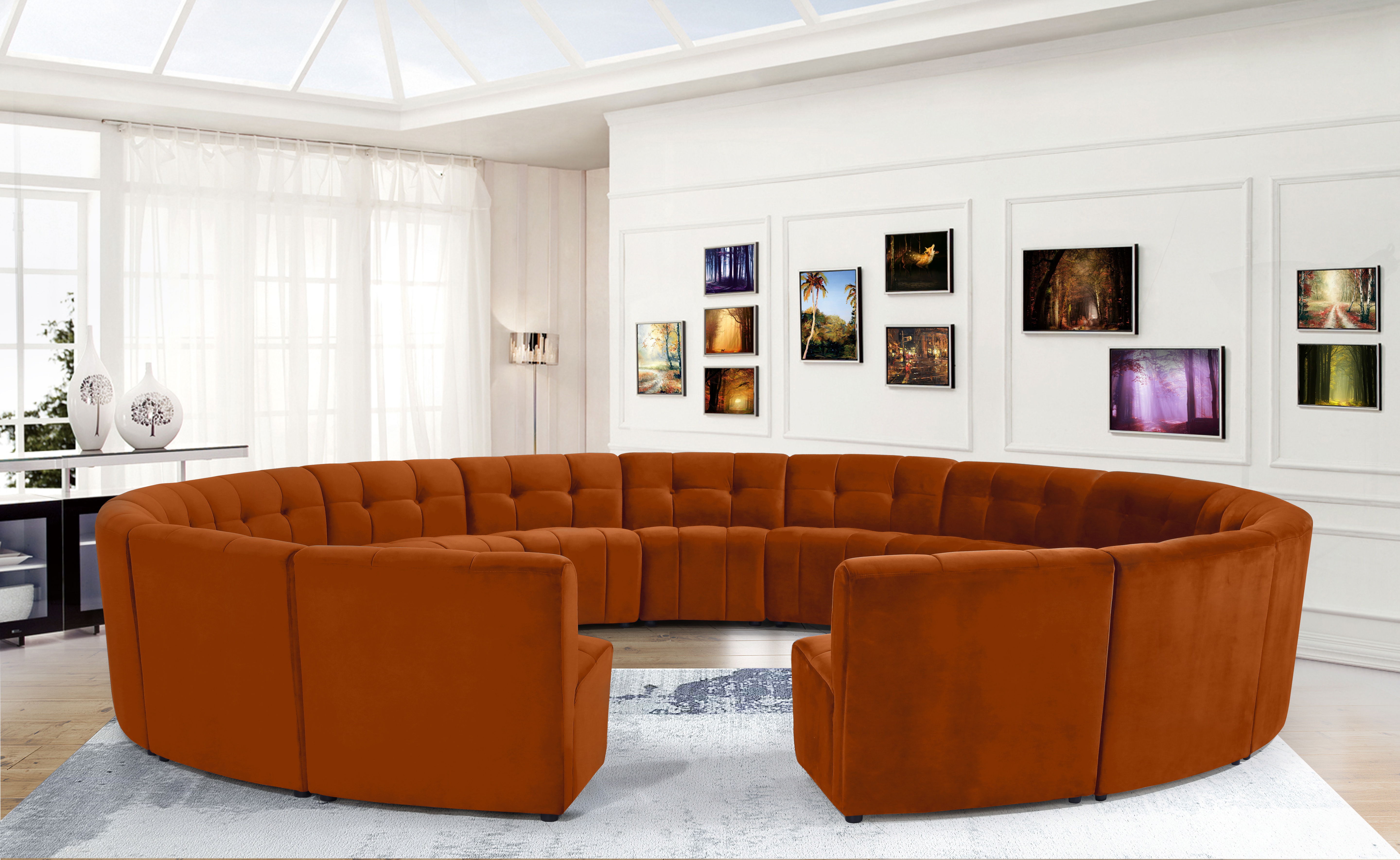 Limitless - 15 Piece Modular Sectional - Cognac