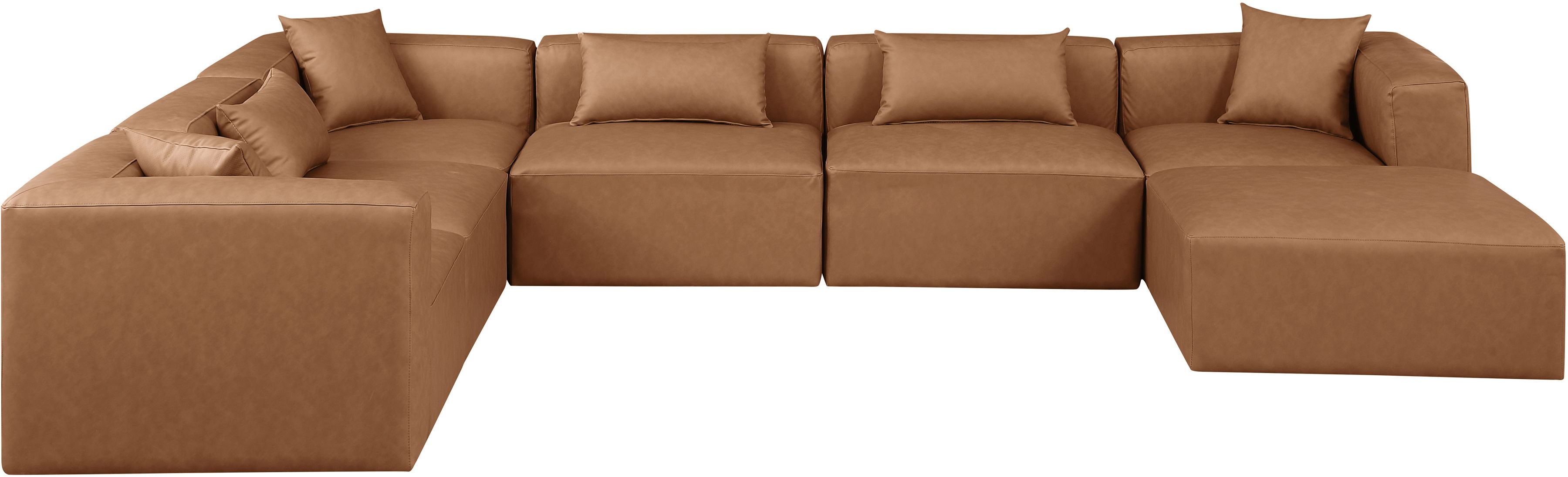 Cube - 7 Piece Modular Sectional - Brown