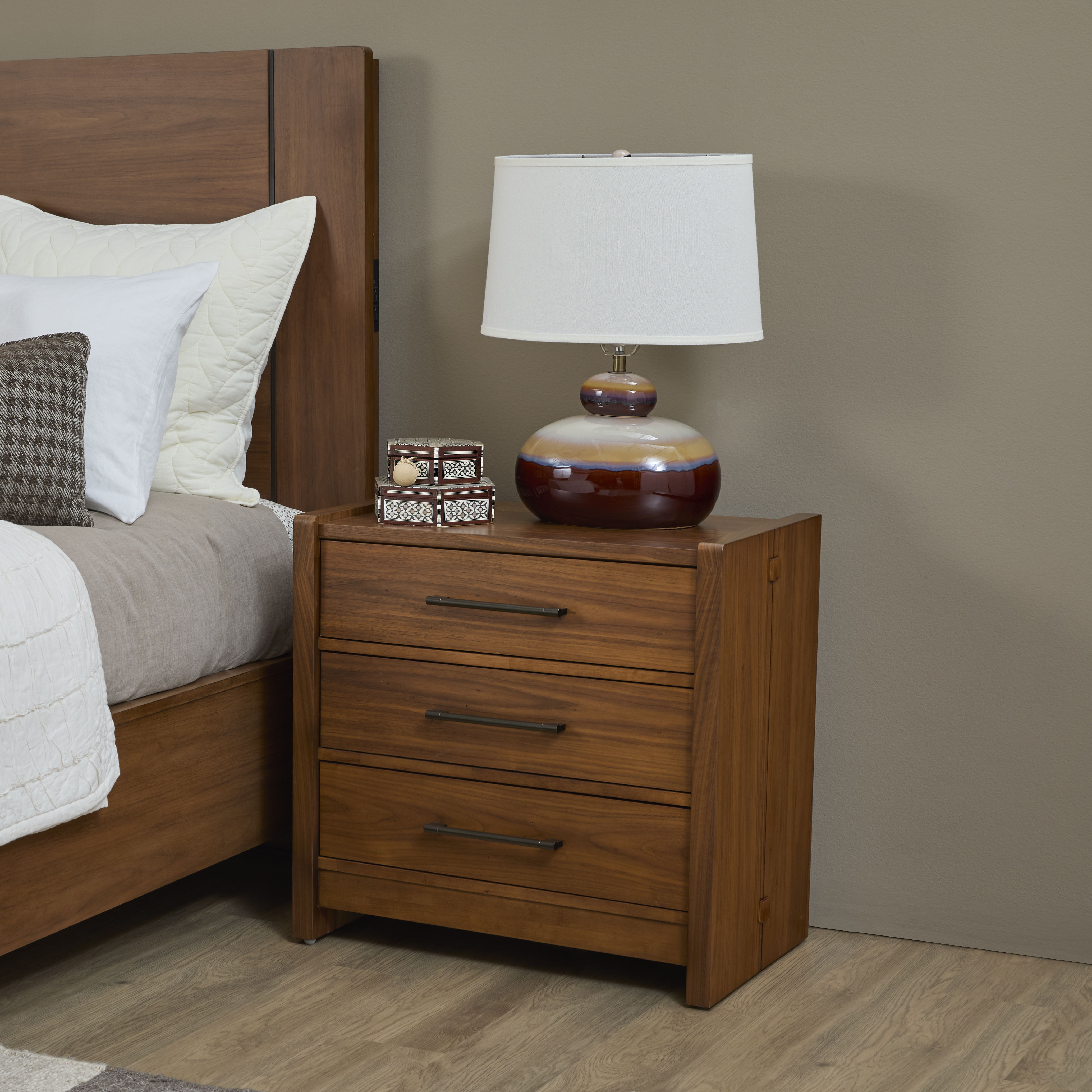 Lincoln - Nightstand - Warm Walnut, light brown, view 7