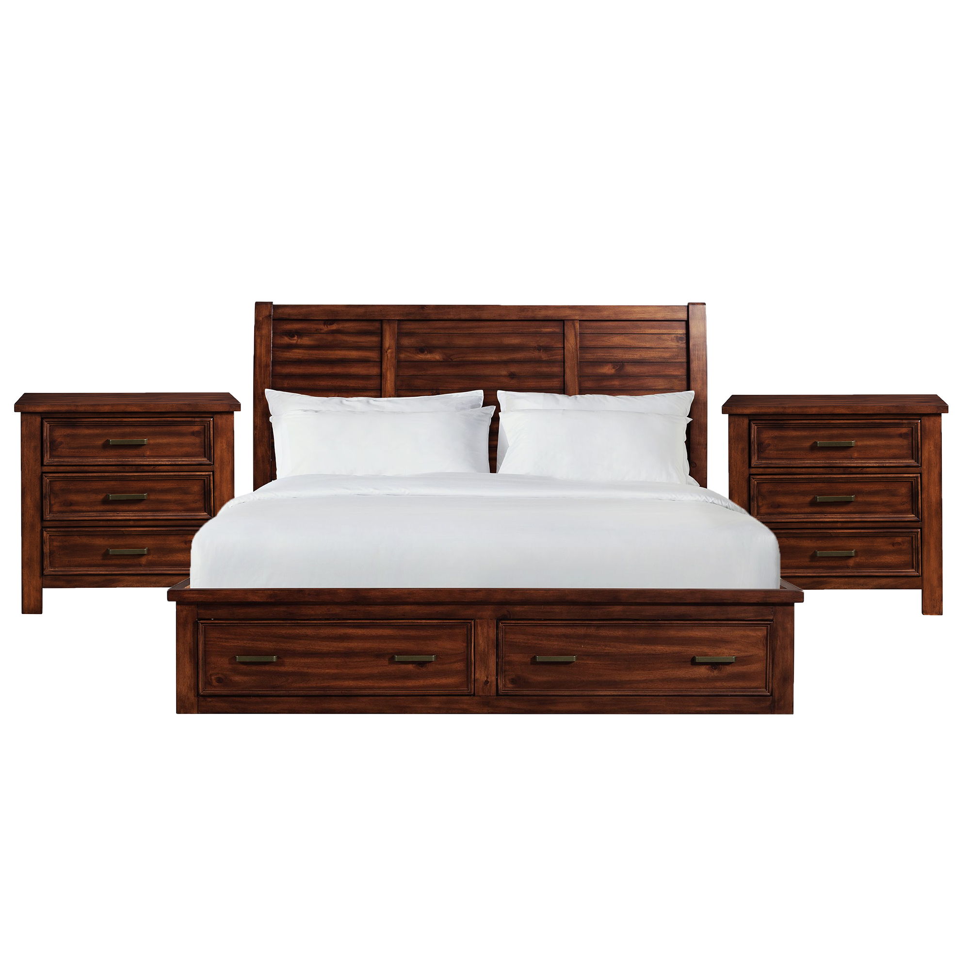 King · 3 Pc · Bedroom Set With 2 Nightstands