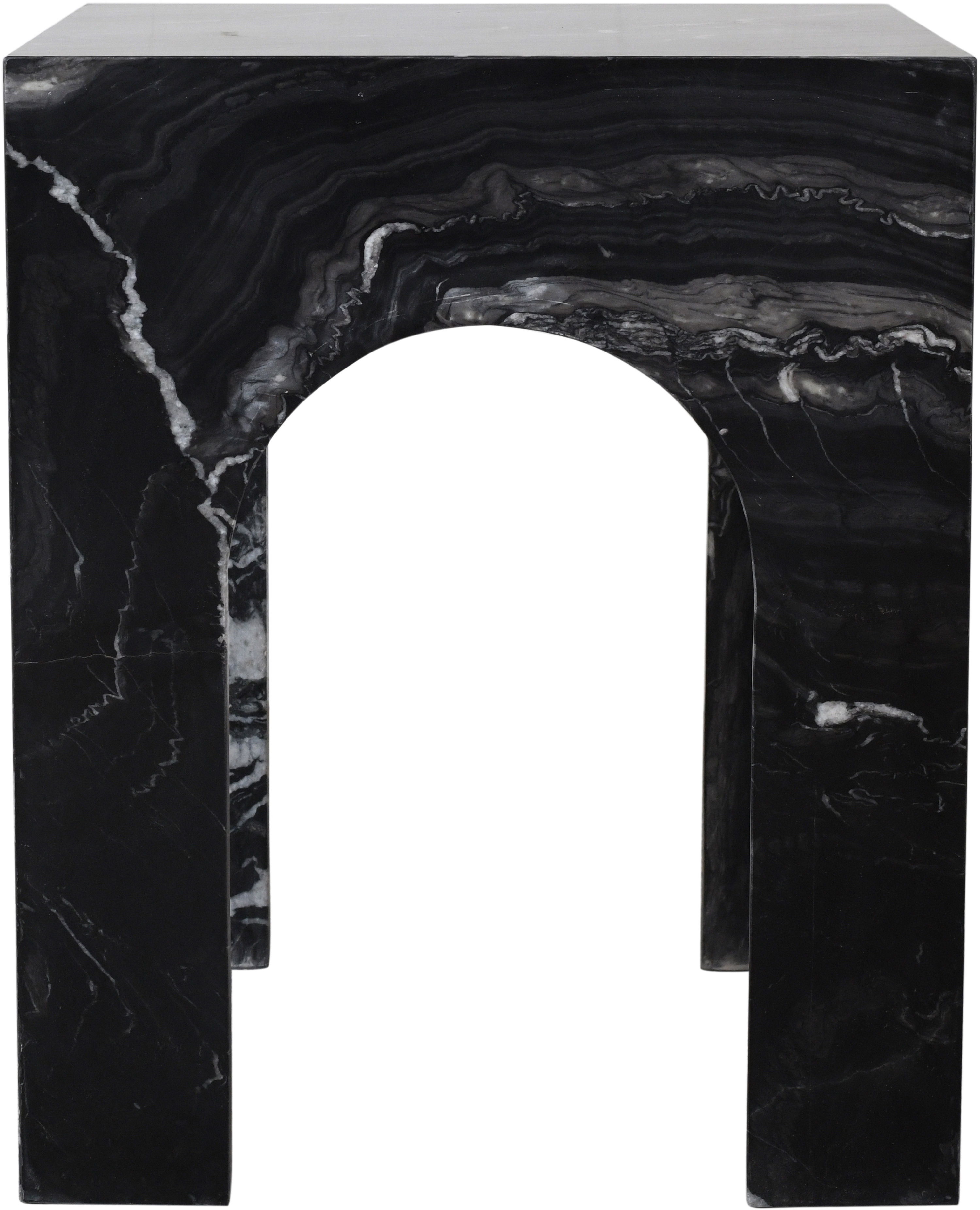 Palermo - Marble End Table - Black
