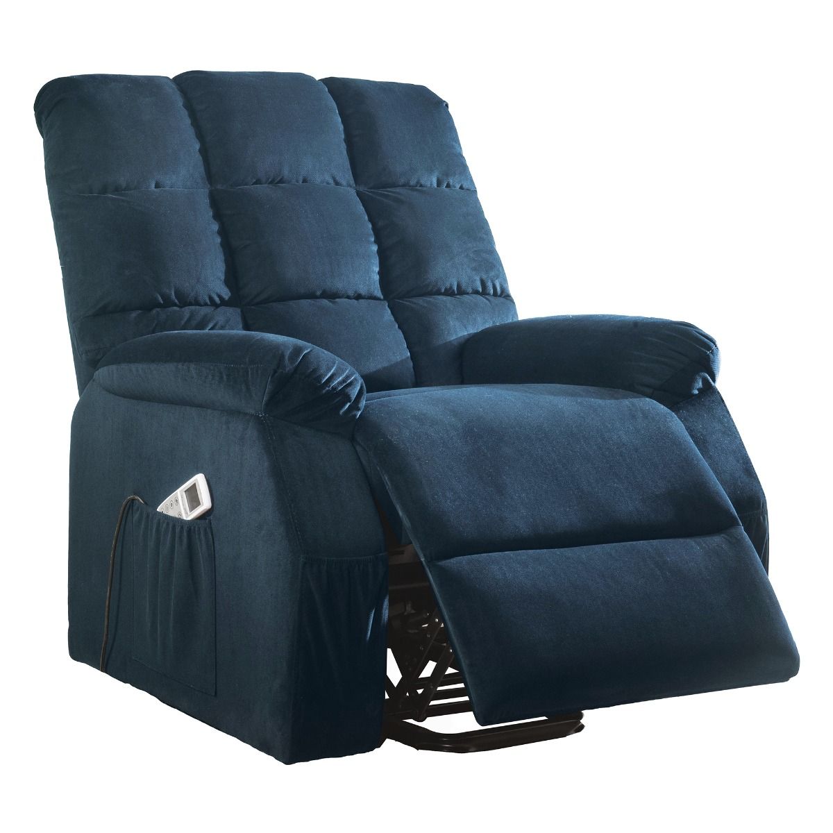 Ipompea - Recliner With Power Lift & Massage - Black Velvet, black, view 4