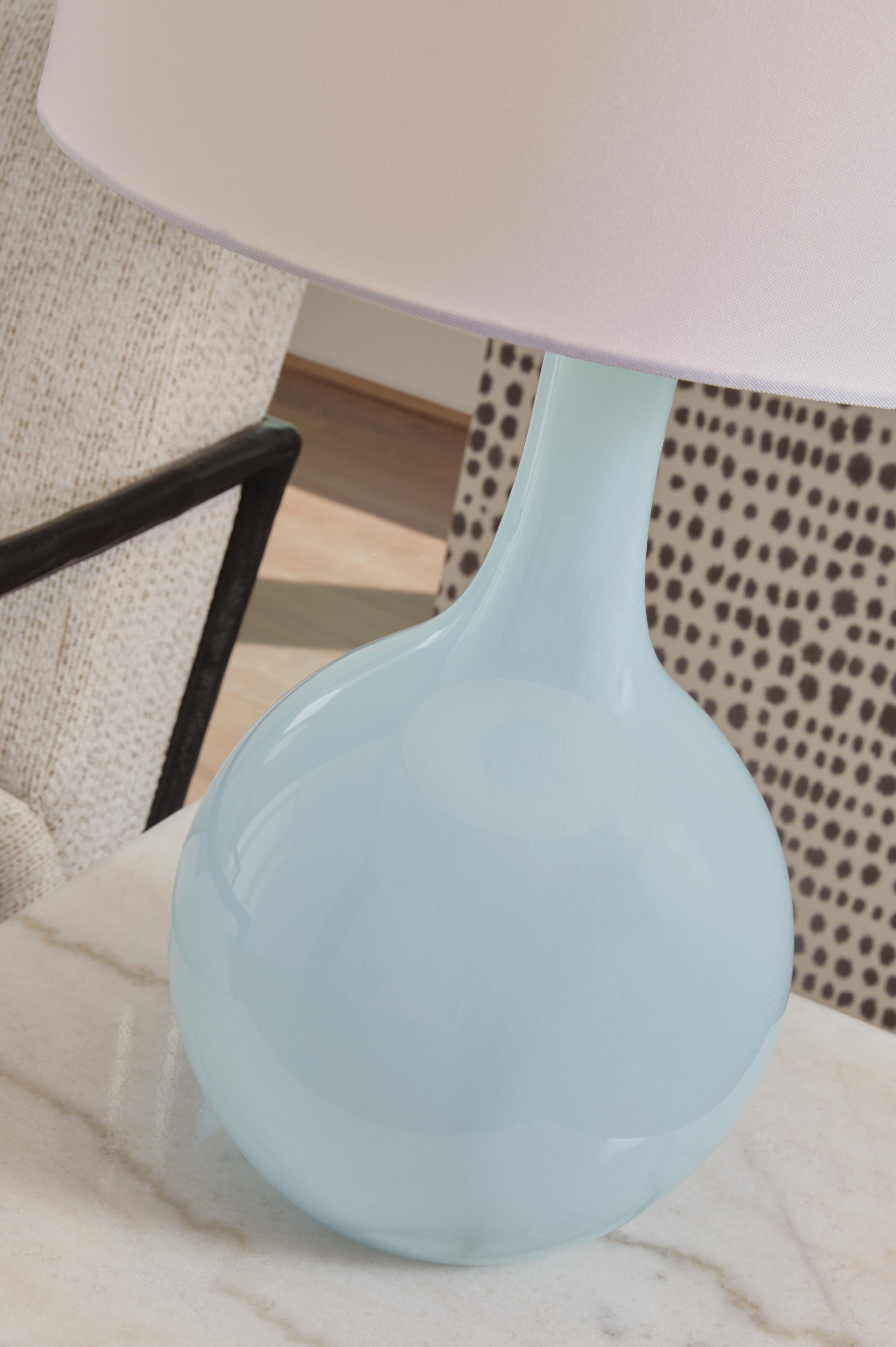 Ashley Furniture Rylanton - Glass Table Lamp - Aqua - Image 4