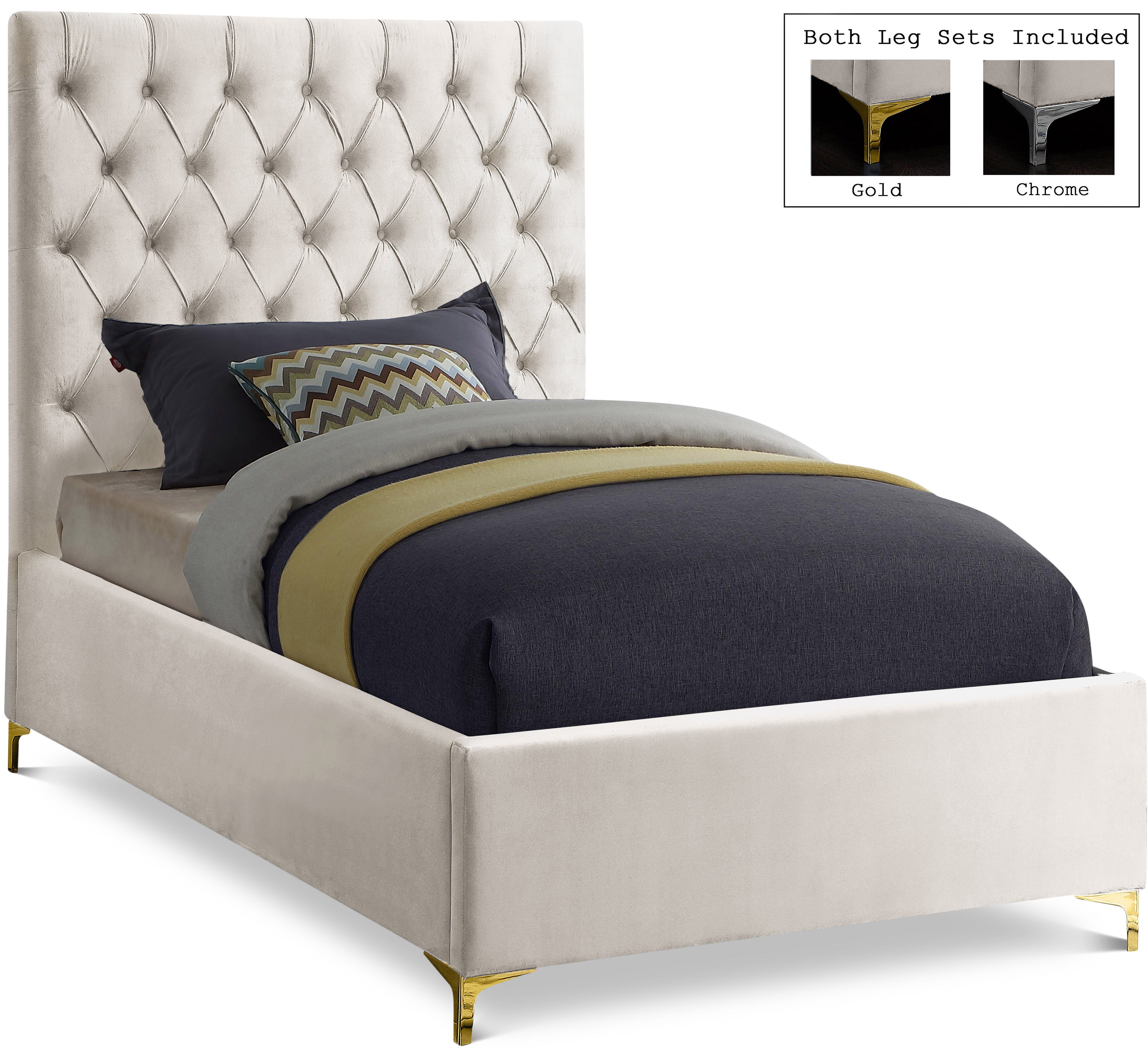 Cruz - Twin Bed - Cream