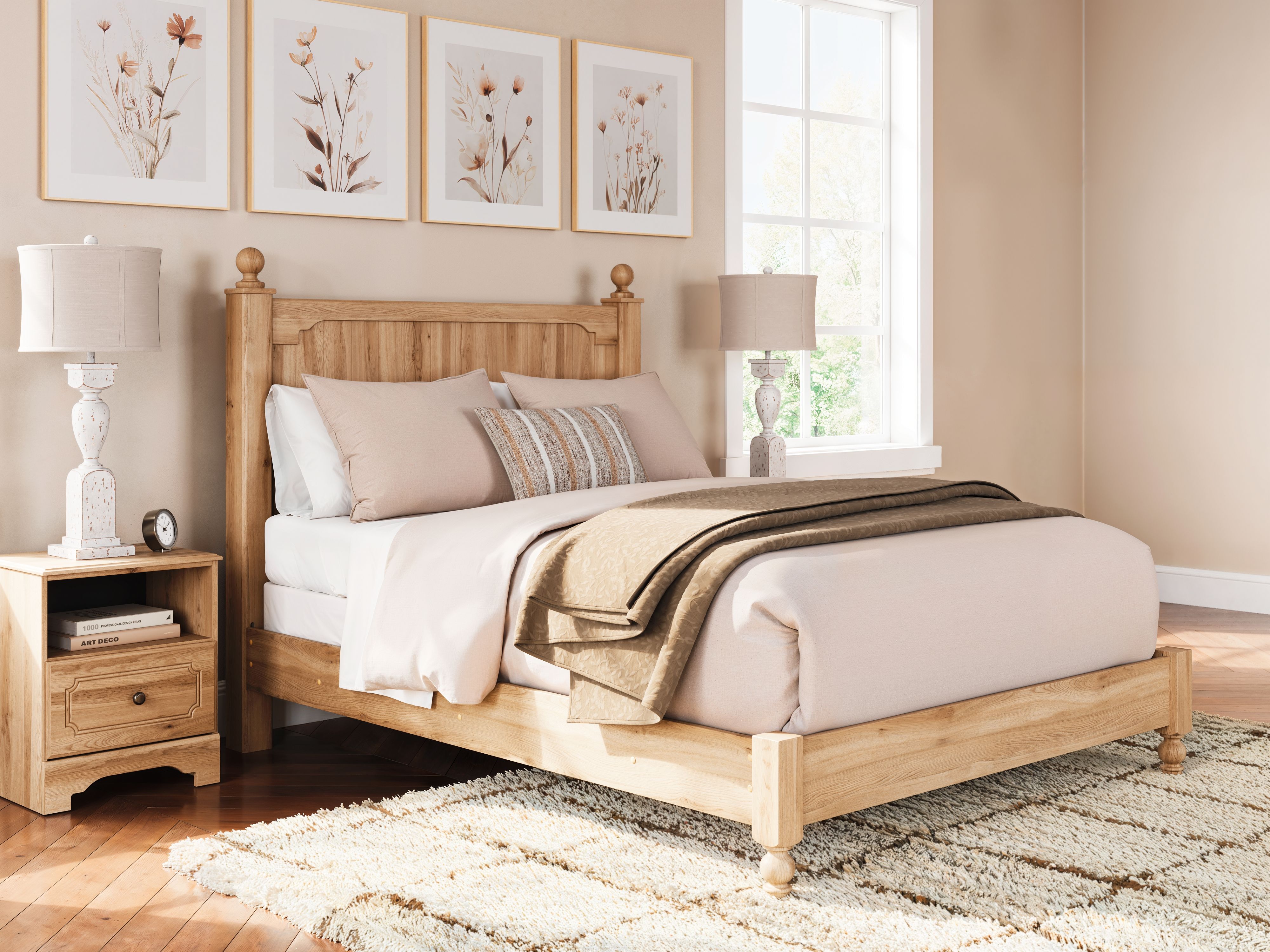 Ashley Furniture Aleaport - Queen Panel Bed - Warm Brown - Image 8