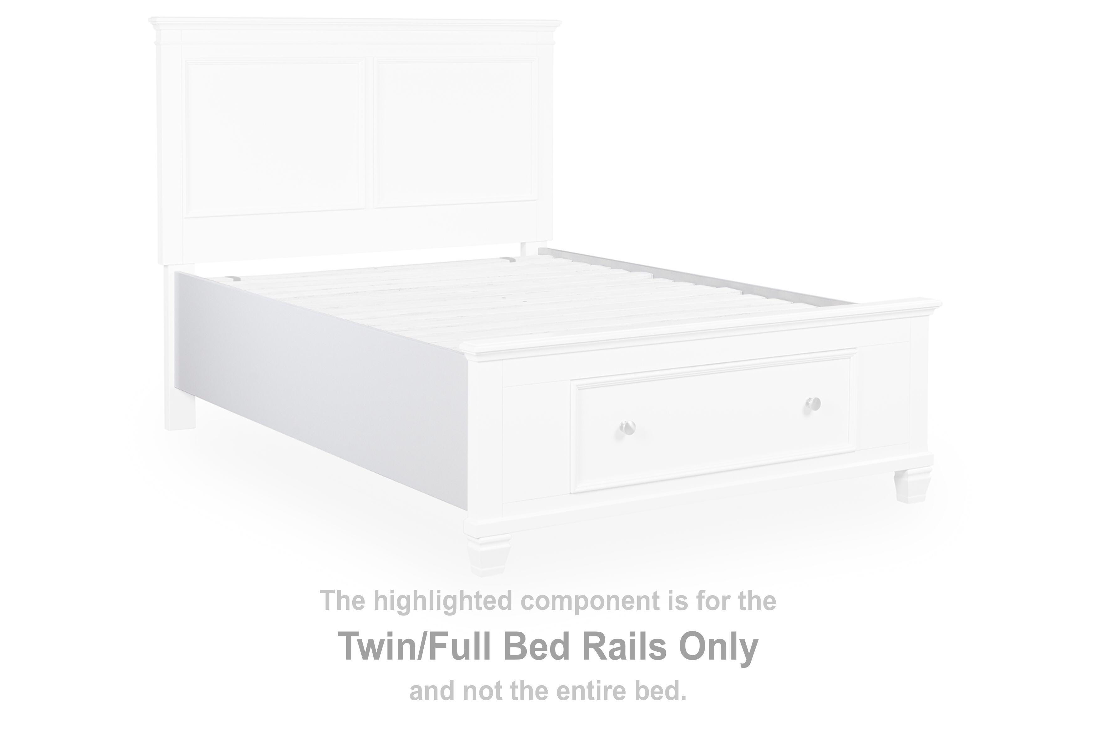 Fortman – Twin/Full Bed Rails – White