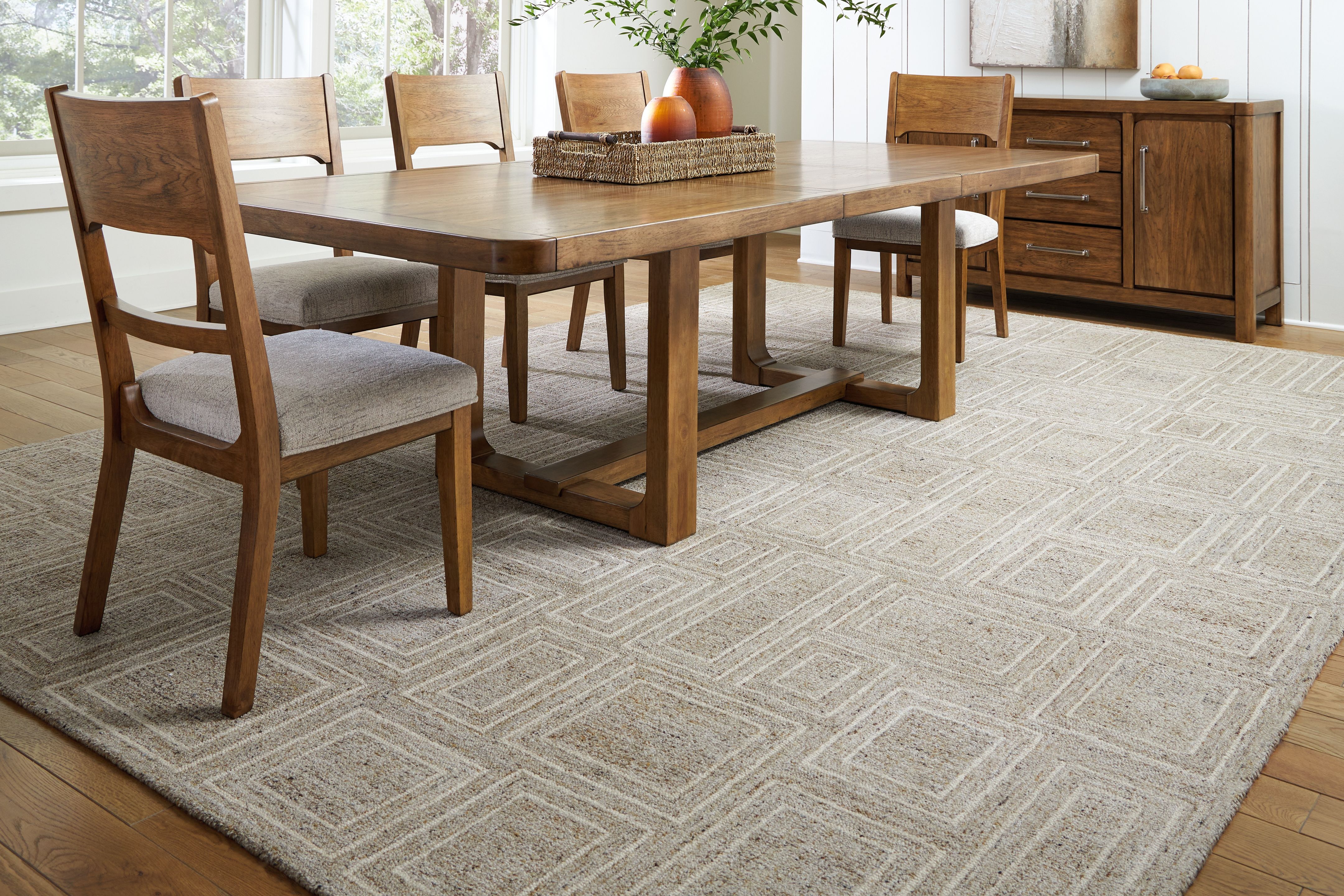 Brickburgh - 10' x 14' Rug - Gray / Ivory / Honey