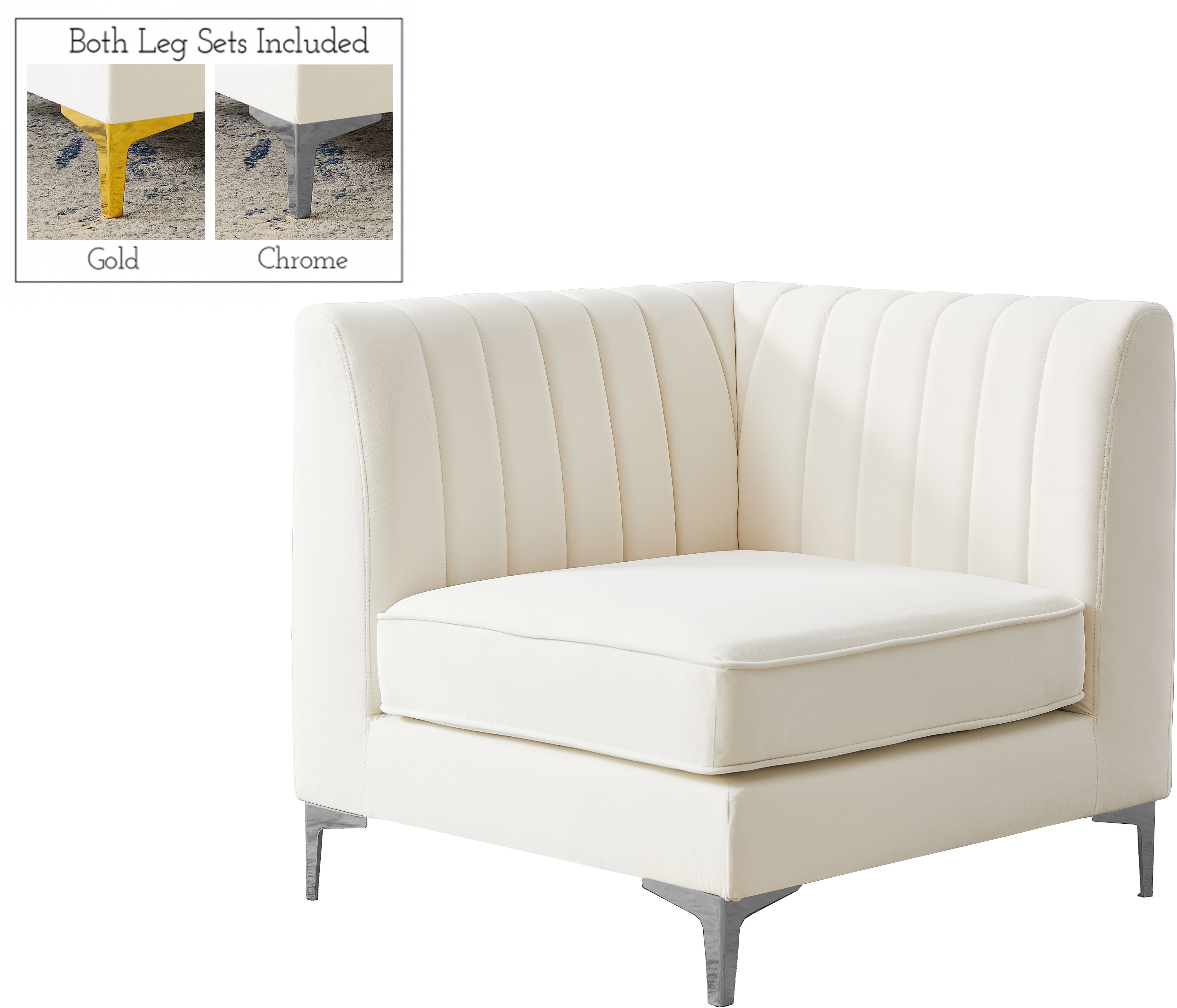 Alina - Corner Chair - Cream