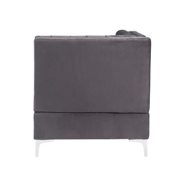 Jaszira - Modular Wedge - Gray Velvet, dark gray, view 2