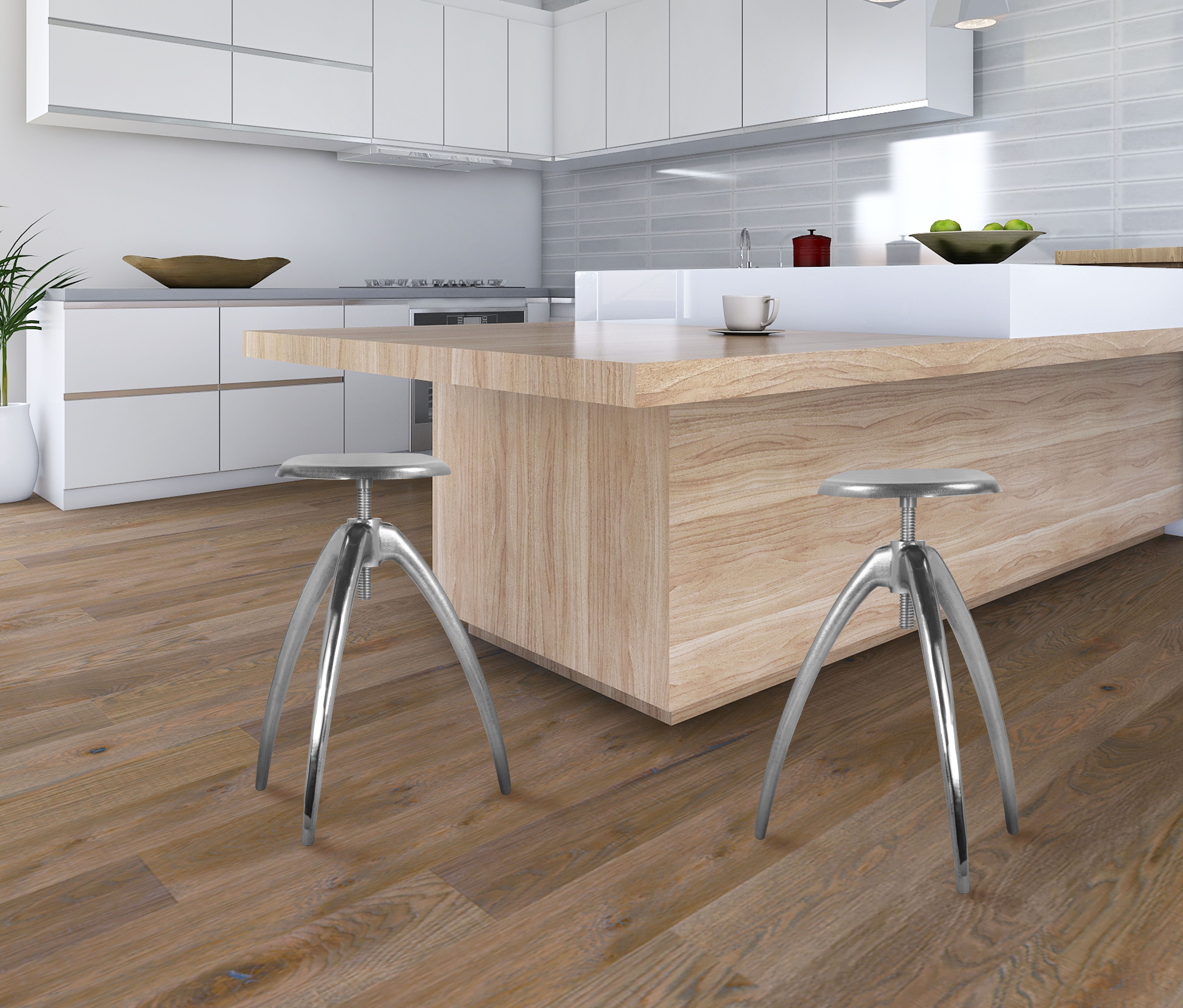 Clara - Counter Stool - Silver