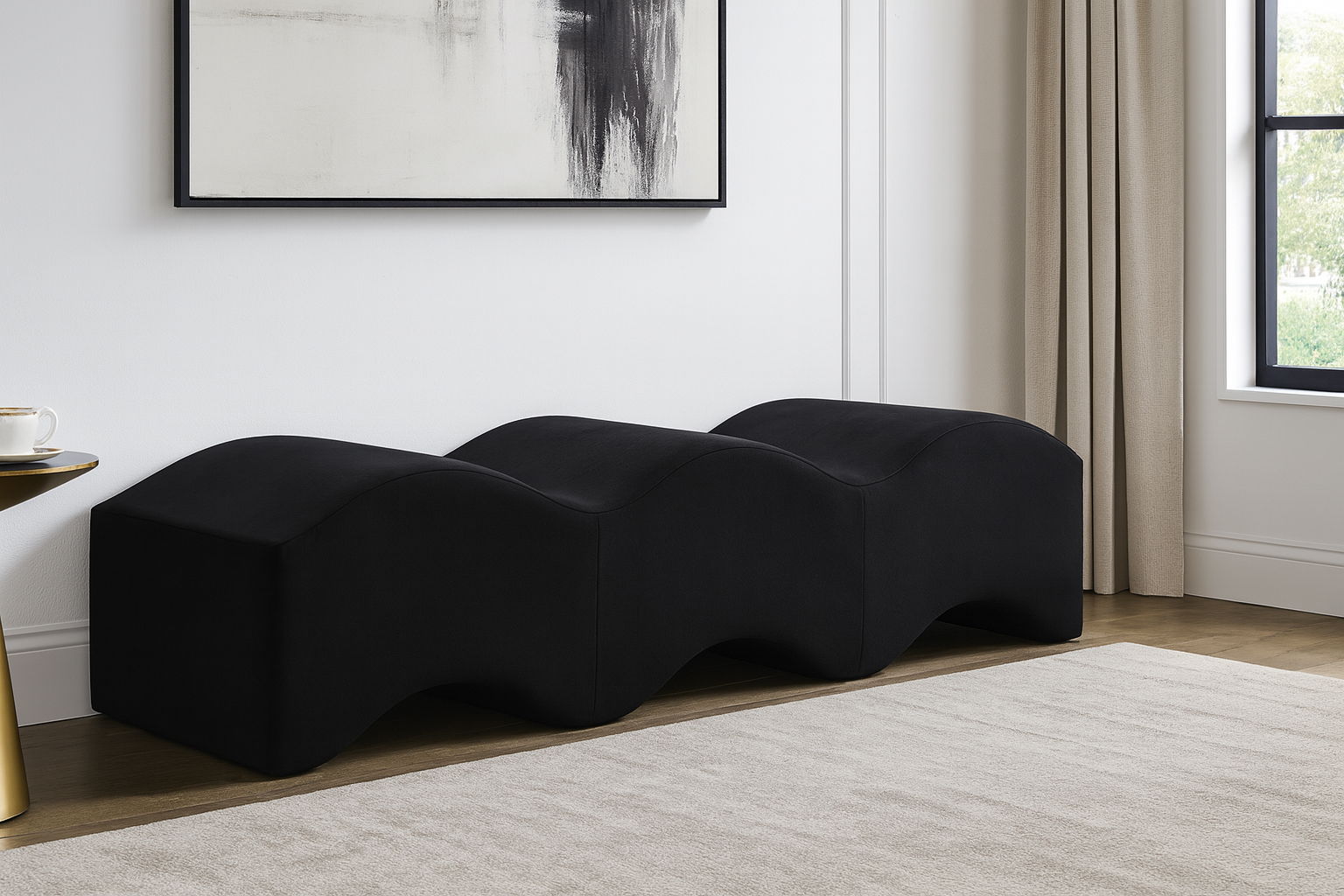 Wave - Bench - Black