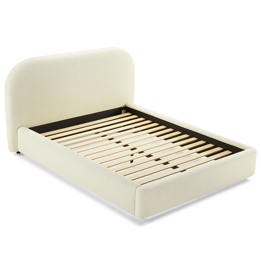 Arden - Queen Bed - Beige Fabric, beige, view 2
