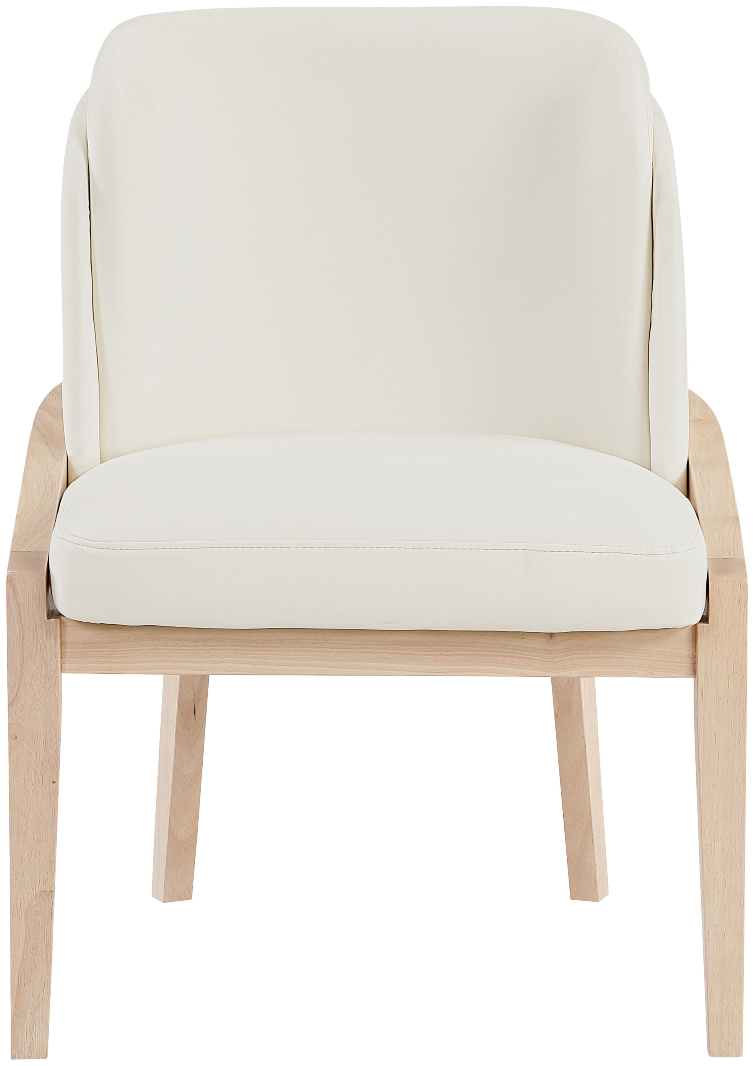 Navo - Vegan Leather Upholstered Dining Chair - Cream