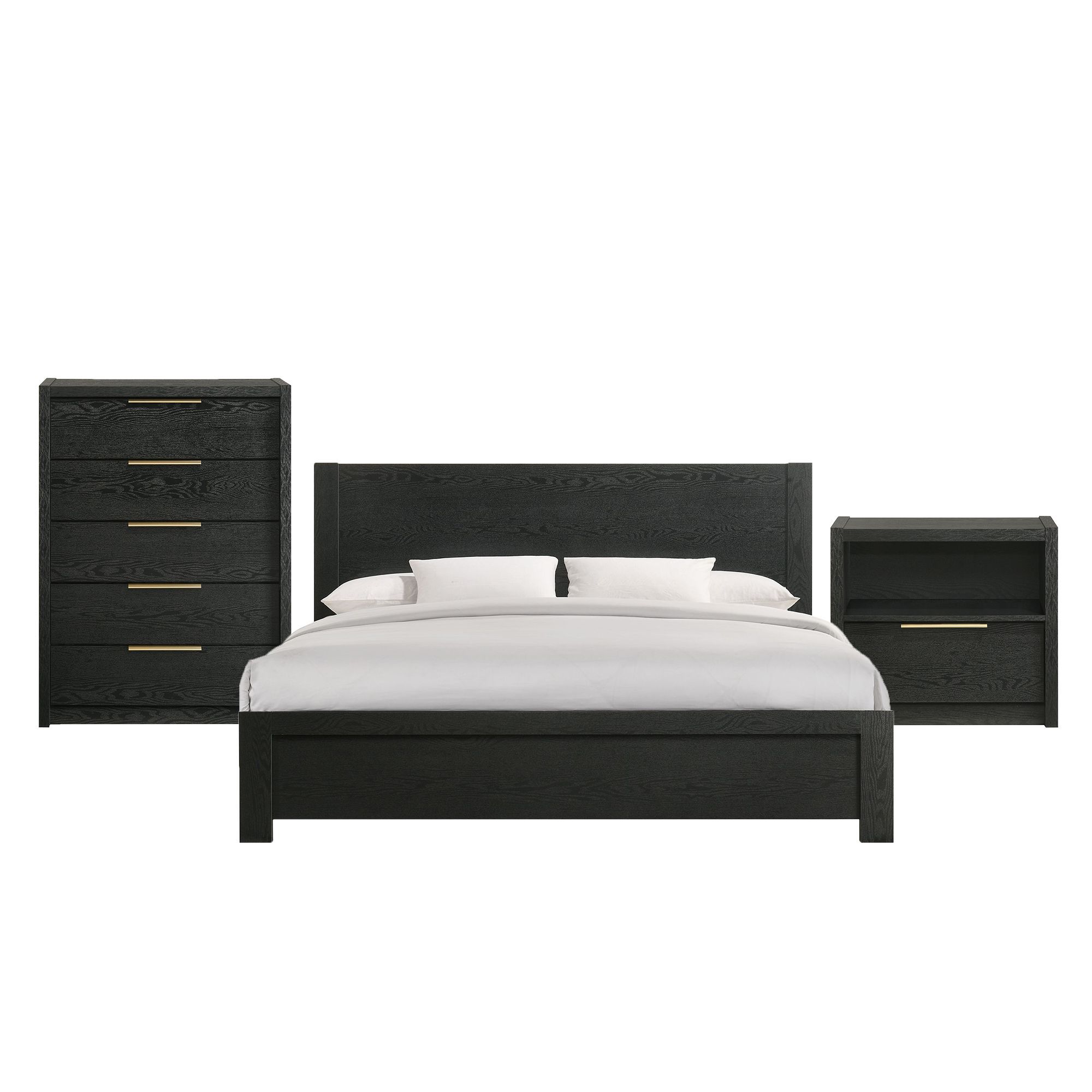 King · 3 Pc · Bedroom Set