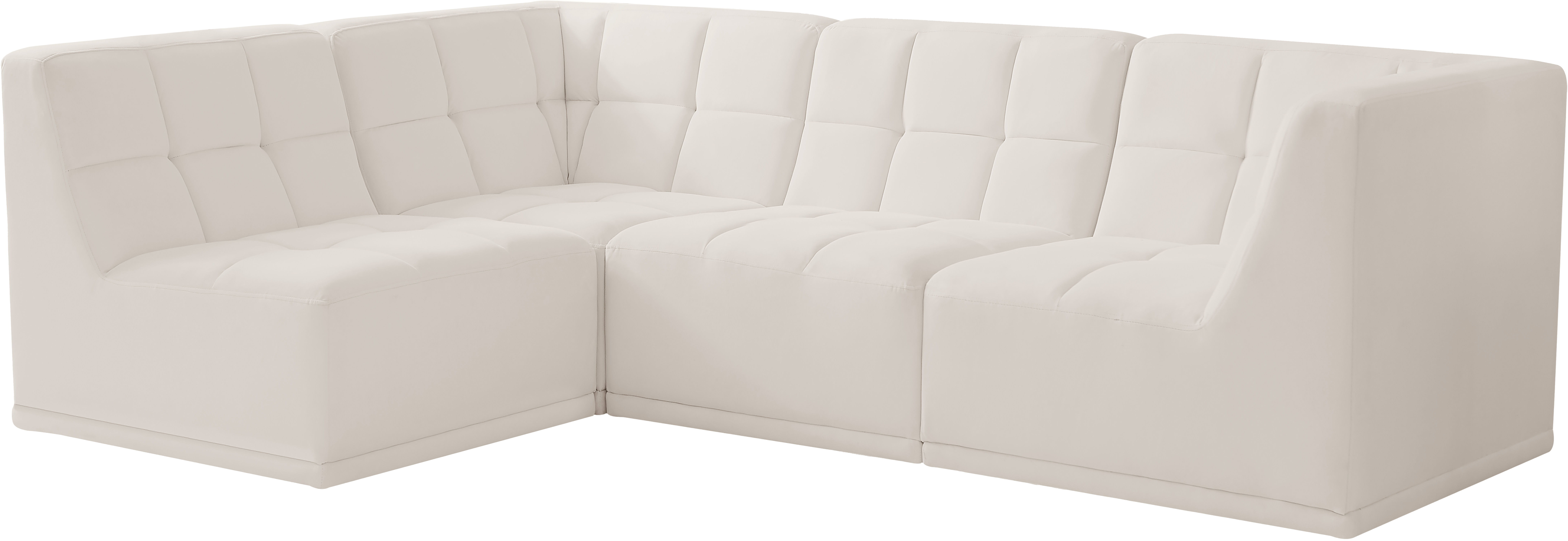Relax - 4 Piece Modular Sectional - Cream