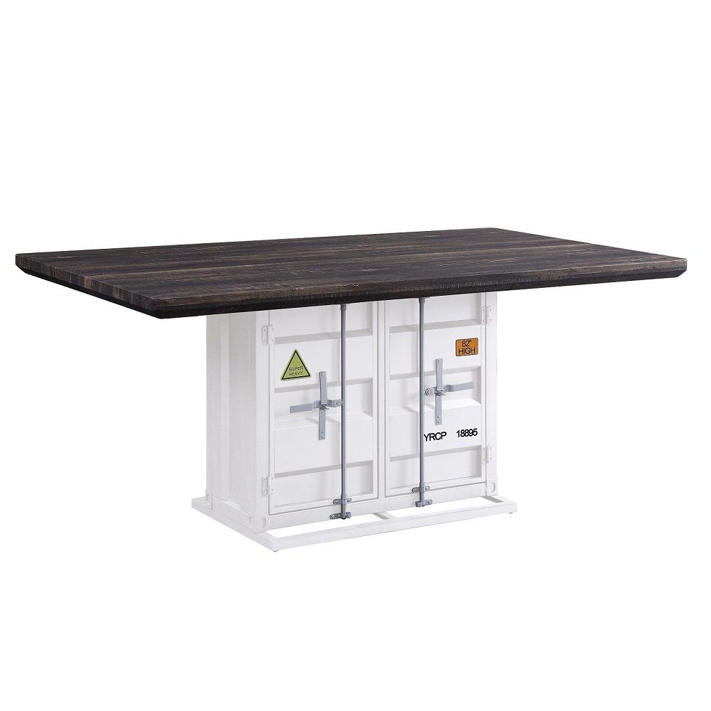 Cargo - Dining Table - Antique Walnut & White, white, view 2