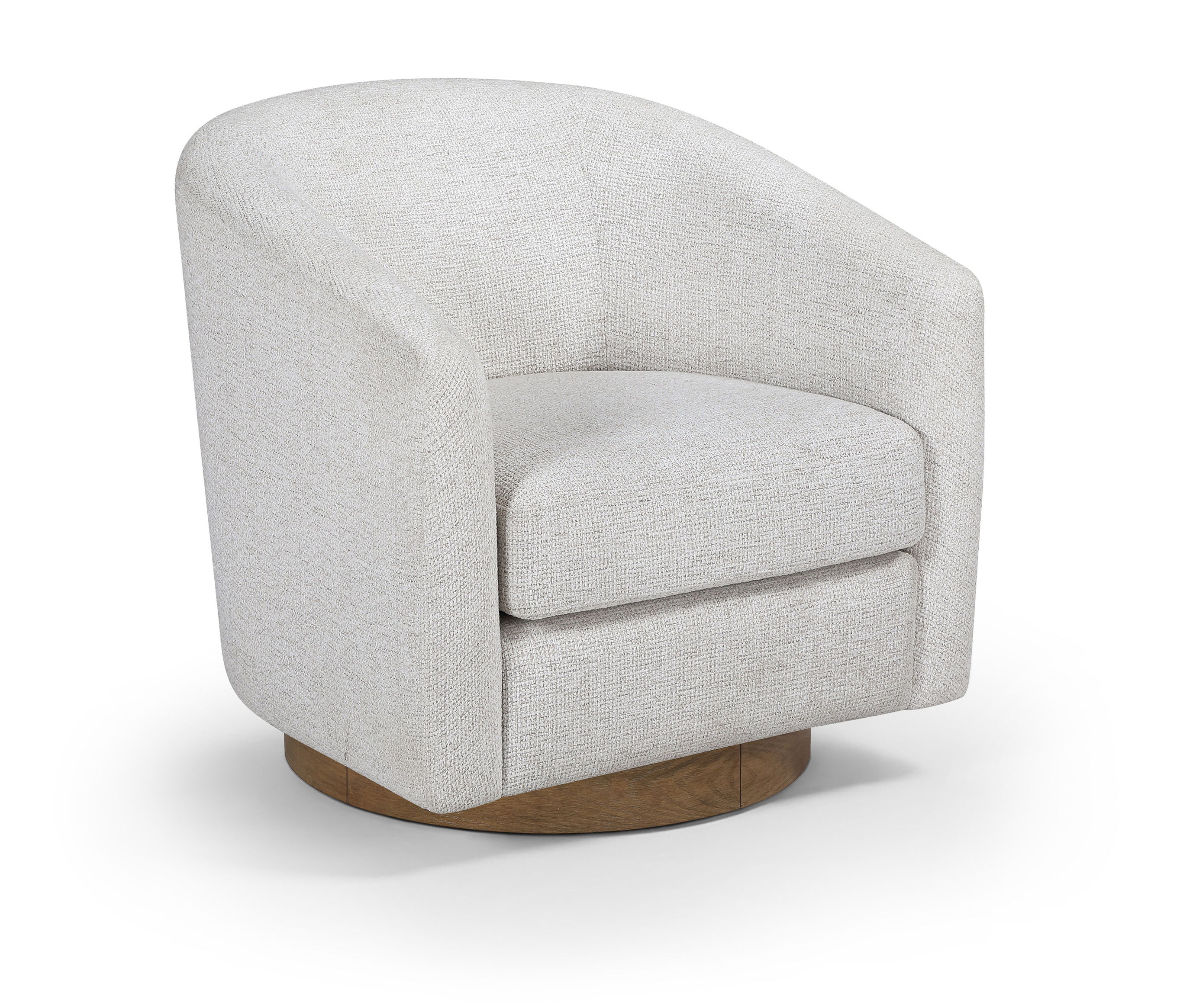 Modra - Performance Fabric Upholstered Swivel Accent Chair - Cream