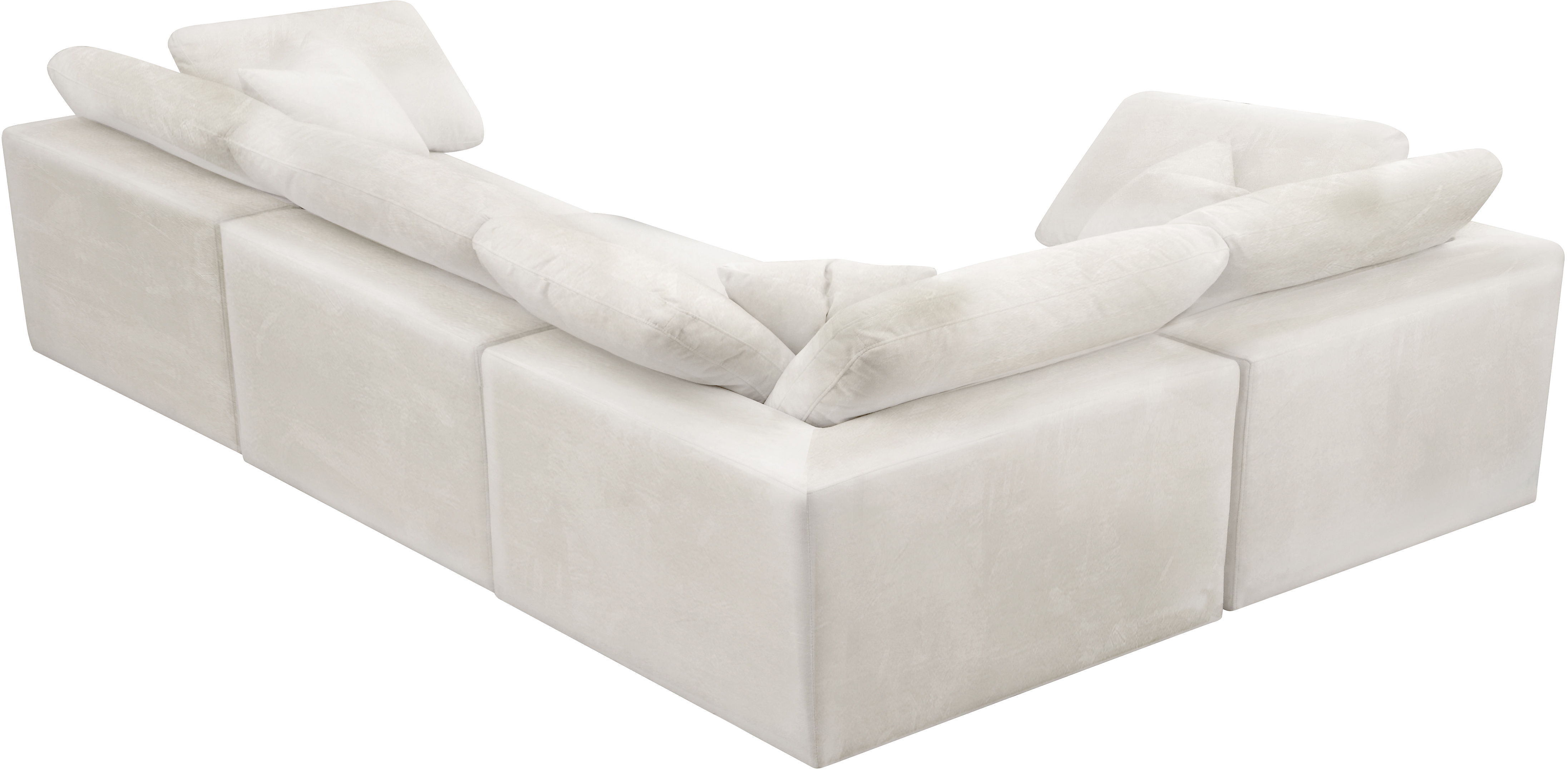 Cozy - 4 Piece Modular Corner Sectional - Cream