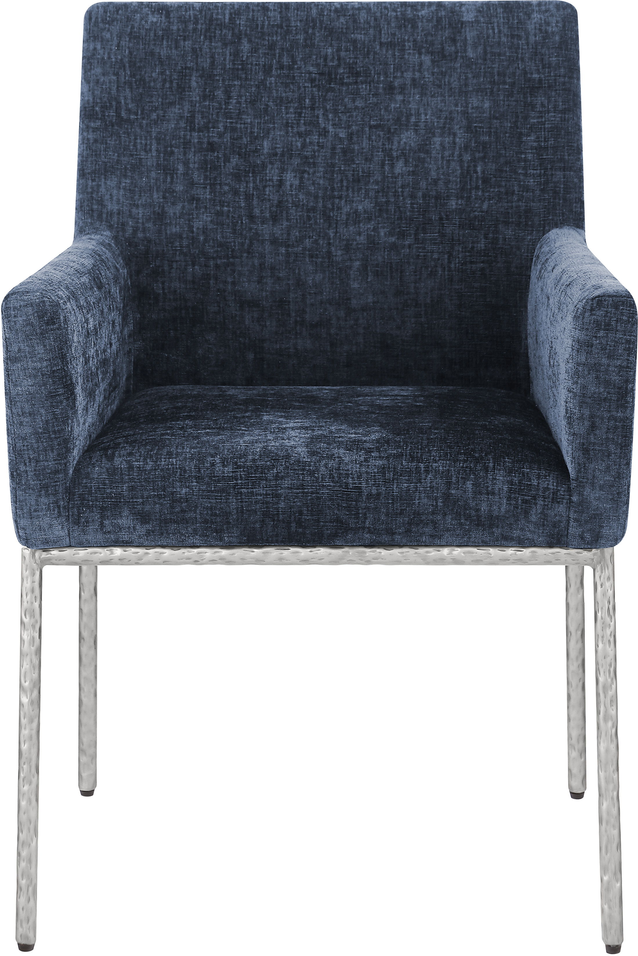 Reeves - Dining Chair With Silver Legs (Set of 2) - Navy