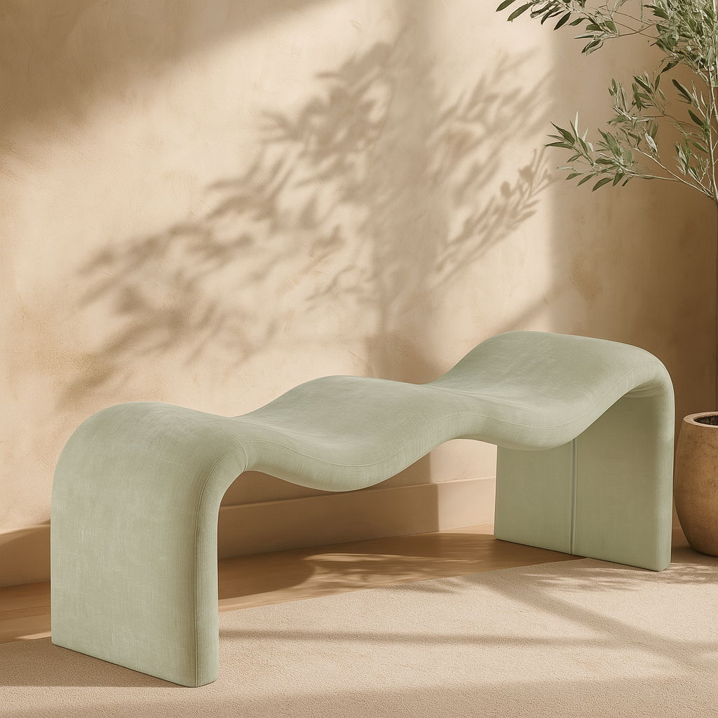 Willow - Chenille Bench - Mint